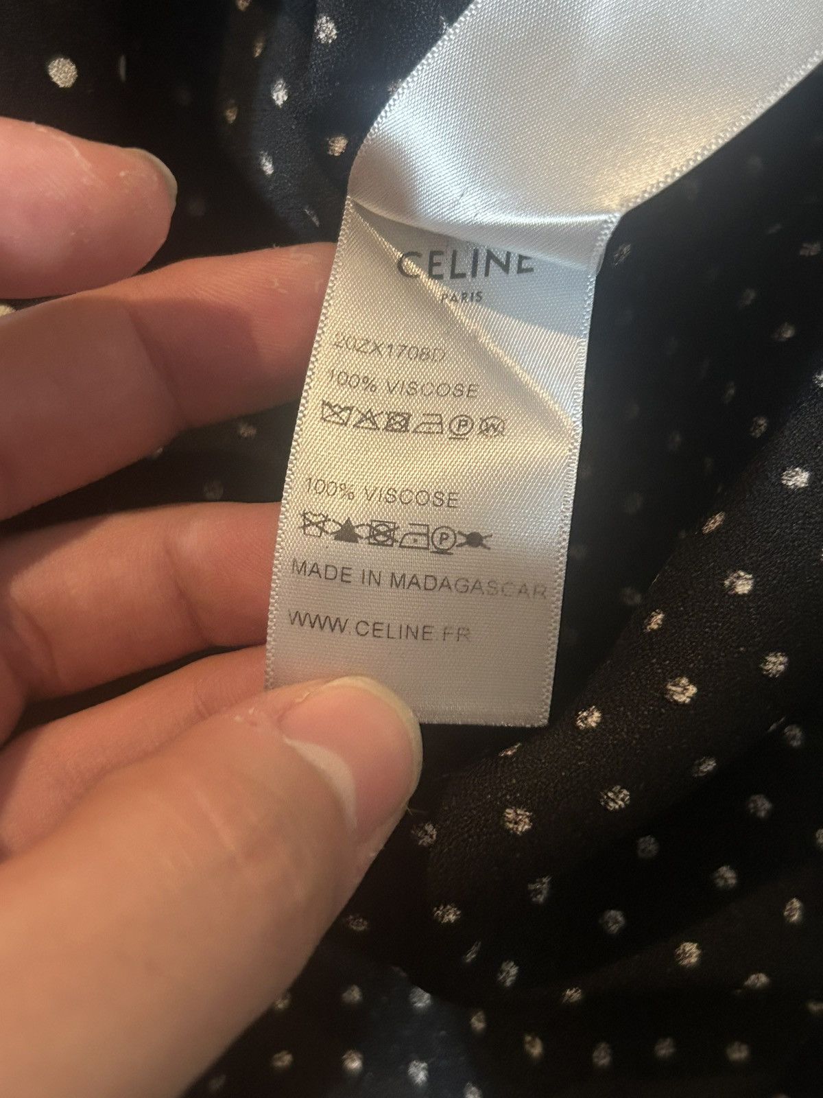 Celine Polka dot crepe button up hedi slimane Size US M / EU 48-50 / 2 - 6 Thumbnail