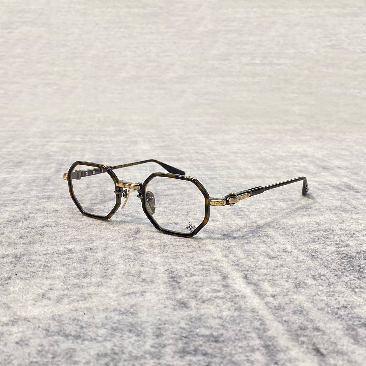 Chrome Hearts CHROME HEARTS TATTERS Dark Tortoise/Antique Gold Size ONE SIZE - 1 Thumbnail