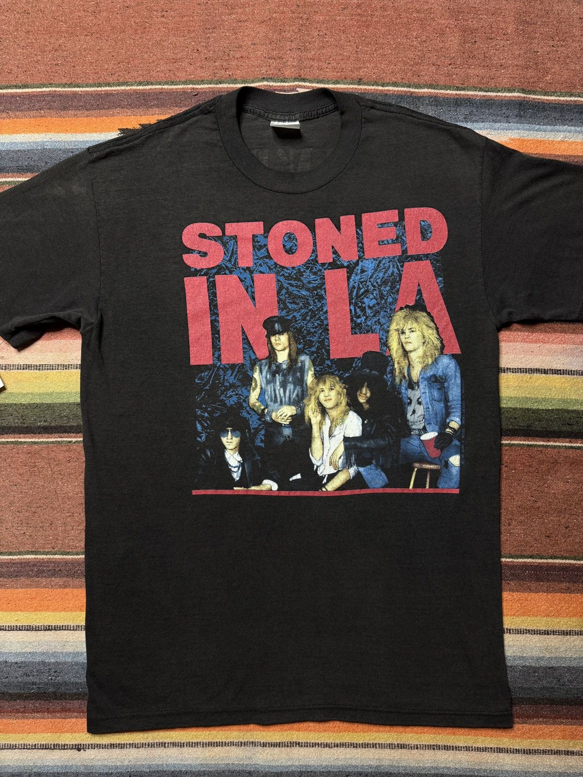 Band Tees × Guns N' Roses × Vintage Vintage 1989 Guns N' Roses Stoned in LA Band Tee Shirt Size US L / EU 52-54 / 3 - 2 Thumbnail