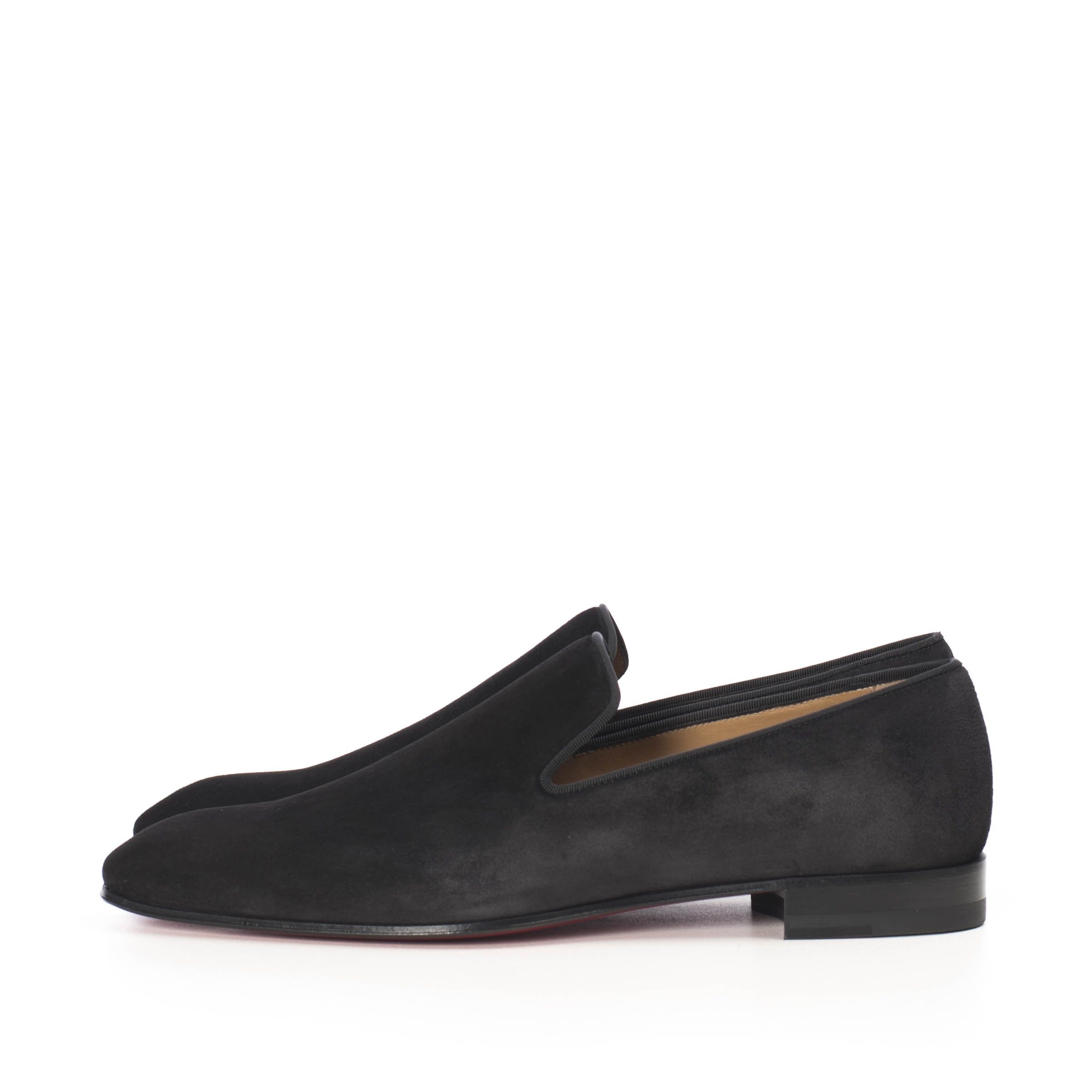 Christian Louboutin Black Suede Dandelion Loafers Size US 10 / EU 43 - 4 Thumbnail