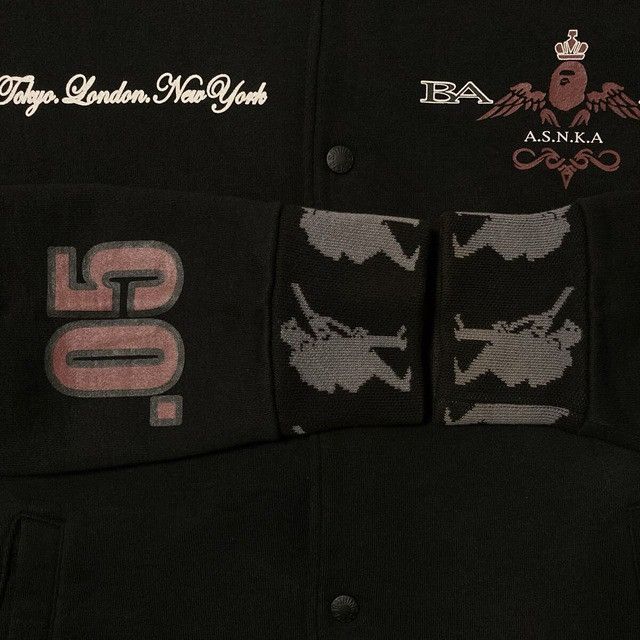 Bape 2005 Stash × BAPE Soldier Logo Sweat Varsity Jacket NIGO APE Size US M / EU 48-50 / 2 - 7 Thumbnail