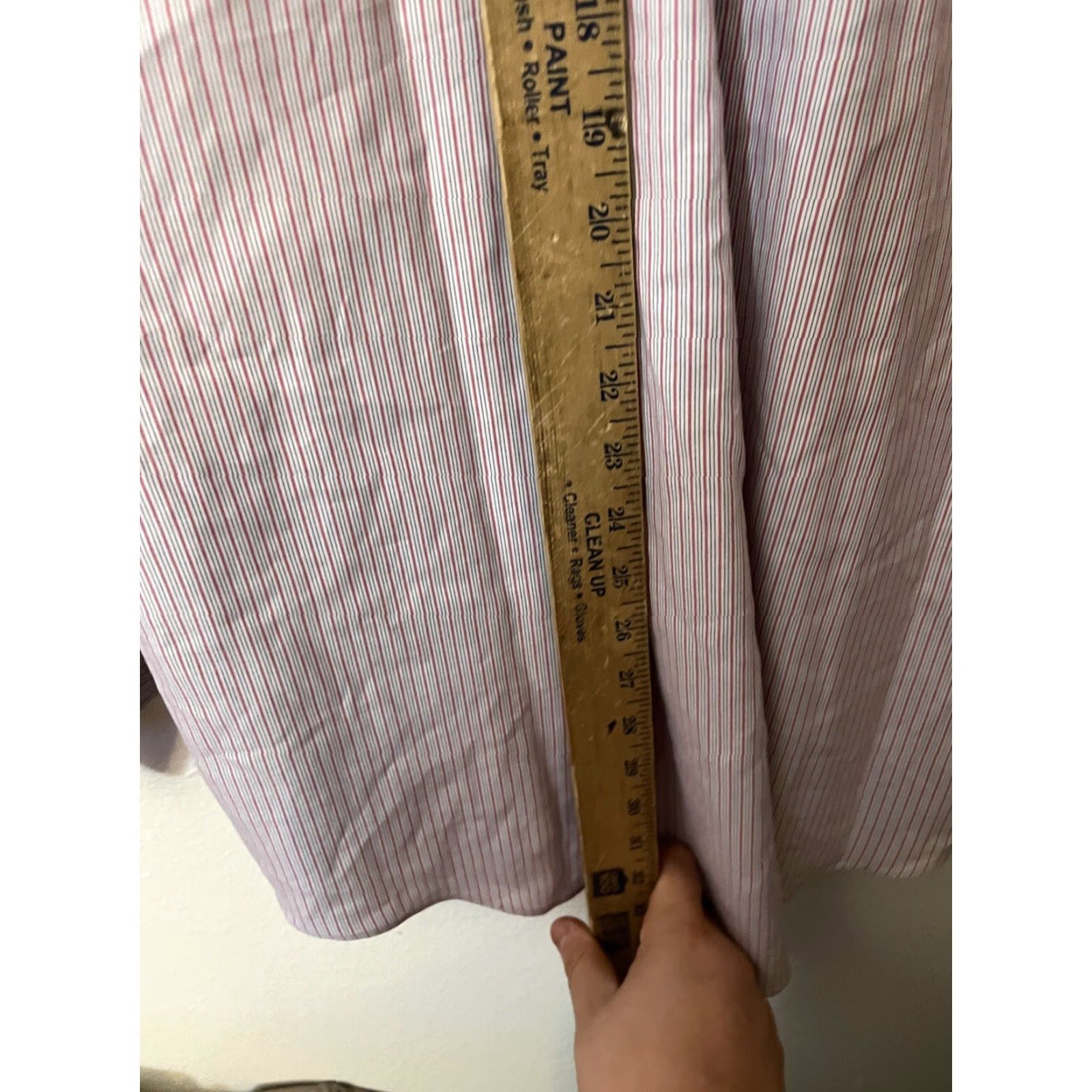 Lands' End Lands End Shirt Mens 16-36 Tall Pinpoint Oxford Striped Long Sleeve Button Front Size US L / EU 52-54 / 3 - 4 Thumbnail