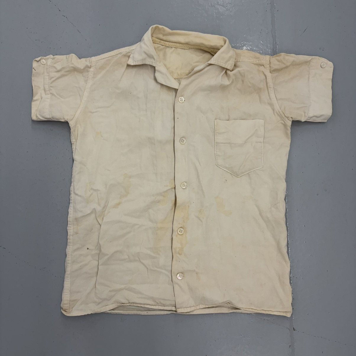 Other Vintage 50s White/Cream Blank Cotton Shirt Size US S / EU 44-46 / 1 - 1 Thumbnail