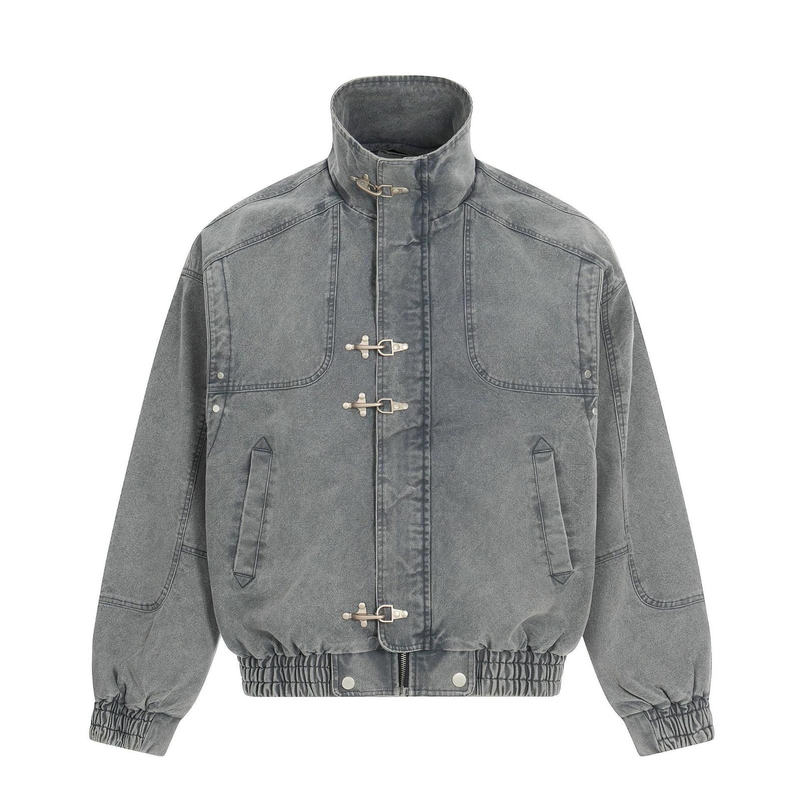 Vintage Blue Vintage Style Denim Jacket with Fireman Clasp Closure Size US M / EU 48-50 / 2 - 6 Thumbnail