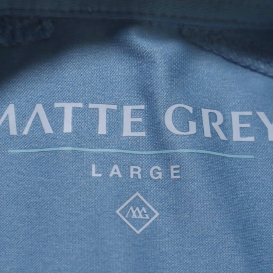 Vintage **Matte Grey 4 Button Stretch Blue Men's Polo Shirt L** User: **Matte Grey 4 Button Stretch Blue Men's L Polo Shirt** Size US L / EU 52-54 / 3 - 5 Thumbnail