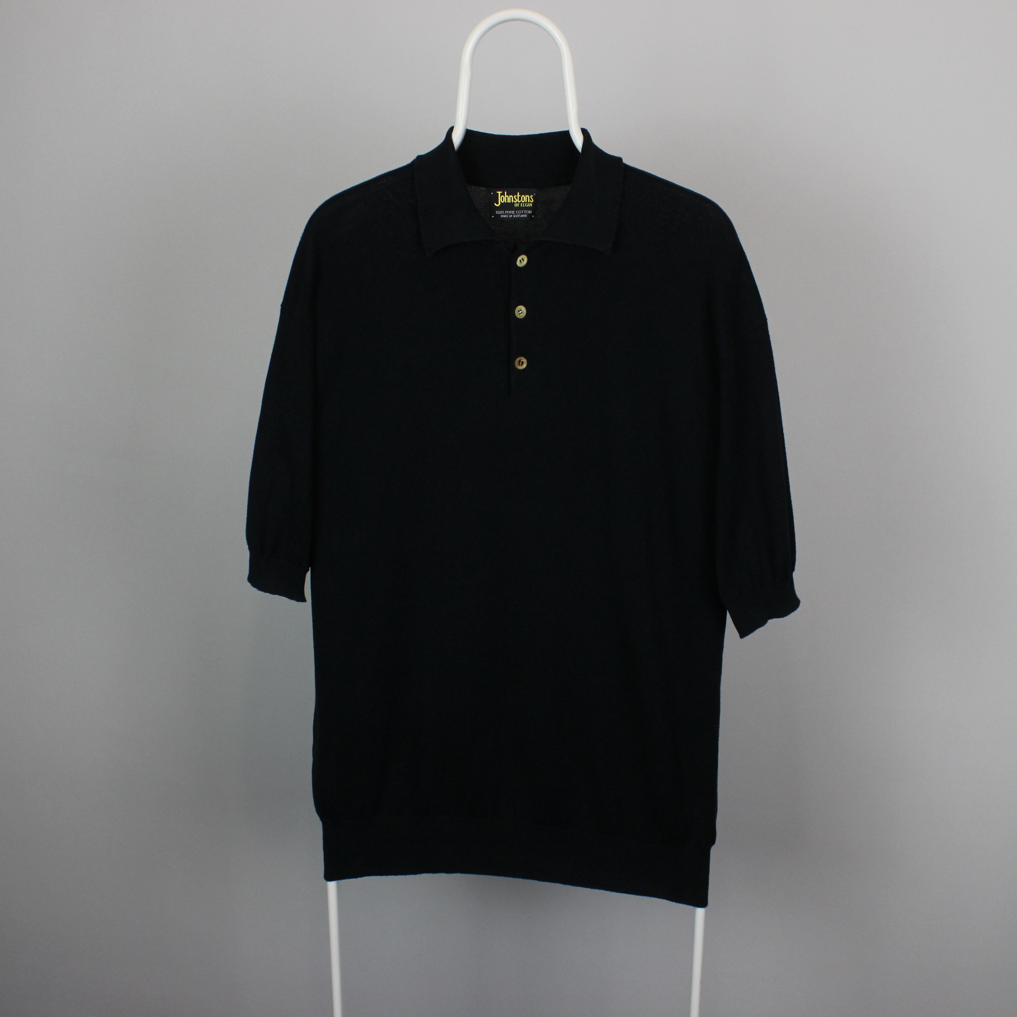 Johnstons Of Elgin Johnstons Of Elgin polo shirt men cotton L XL black Size US XL / EU 56 / 4 - 4 Thumbnail
