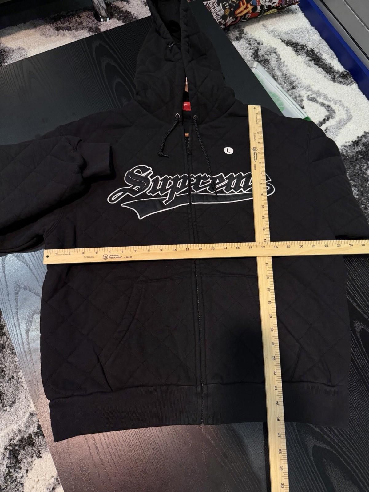 Supreme Supreme Large Quilted Zip Sweatshirt Tackle Twill Logo Black Size US L / EU 52-54 / 3 - 6 Thumbnail