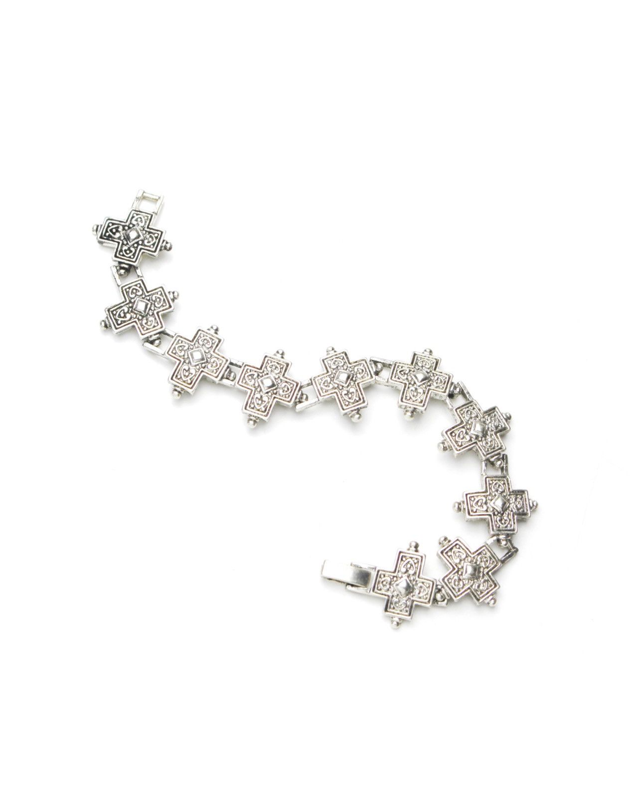 Japanese Brand 2000S JAPANESE MADE RELIC METAL CROSS BRACELET Size ONE SIZE - 3 Thumbnail