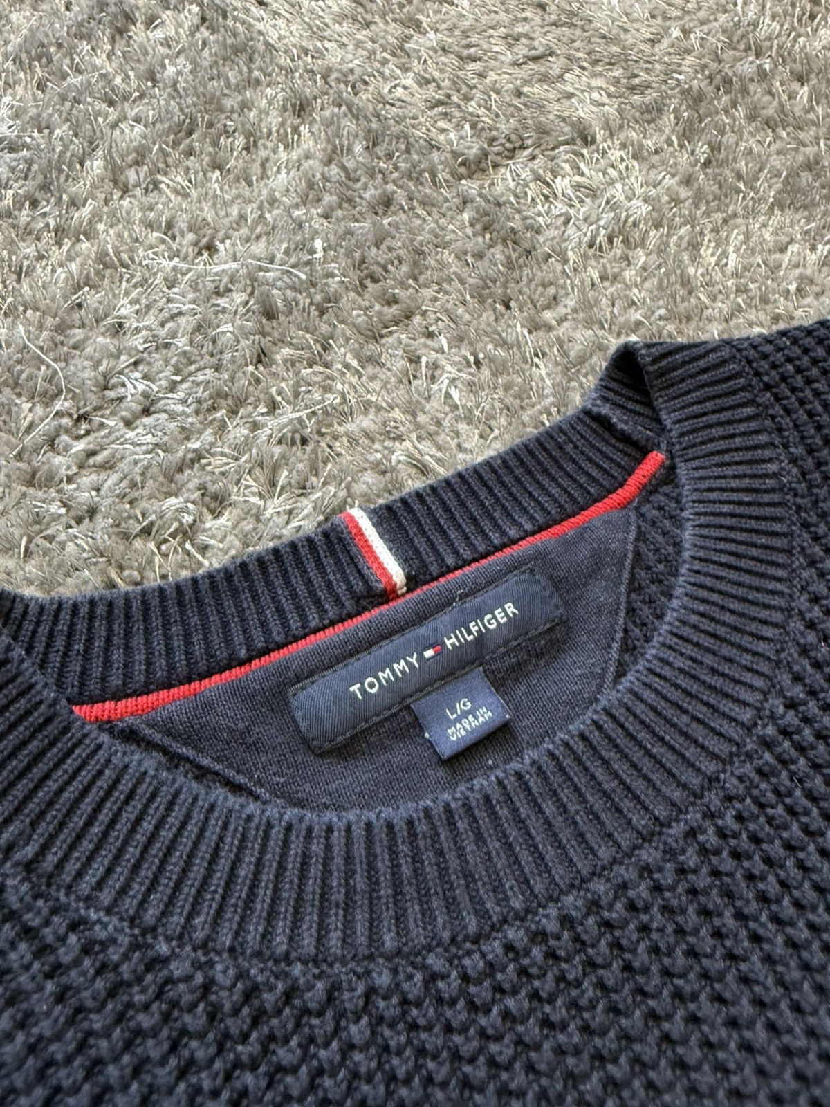 Tommy Hilfiger Tommy Hilfiger sweater jumper big logo flag vintage Size L / US 10 / IT 46 - 2 Thumbnail