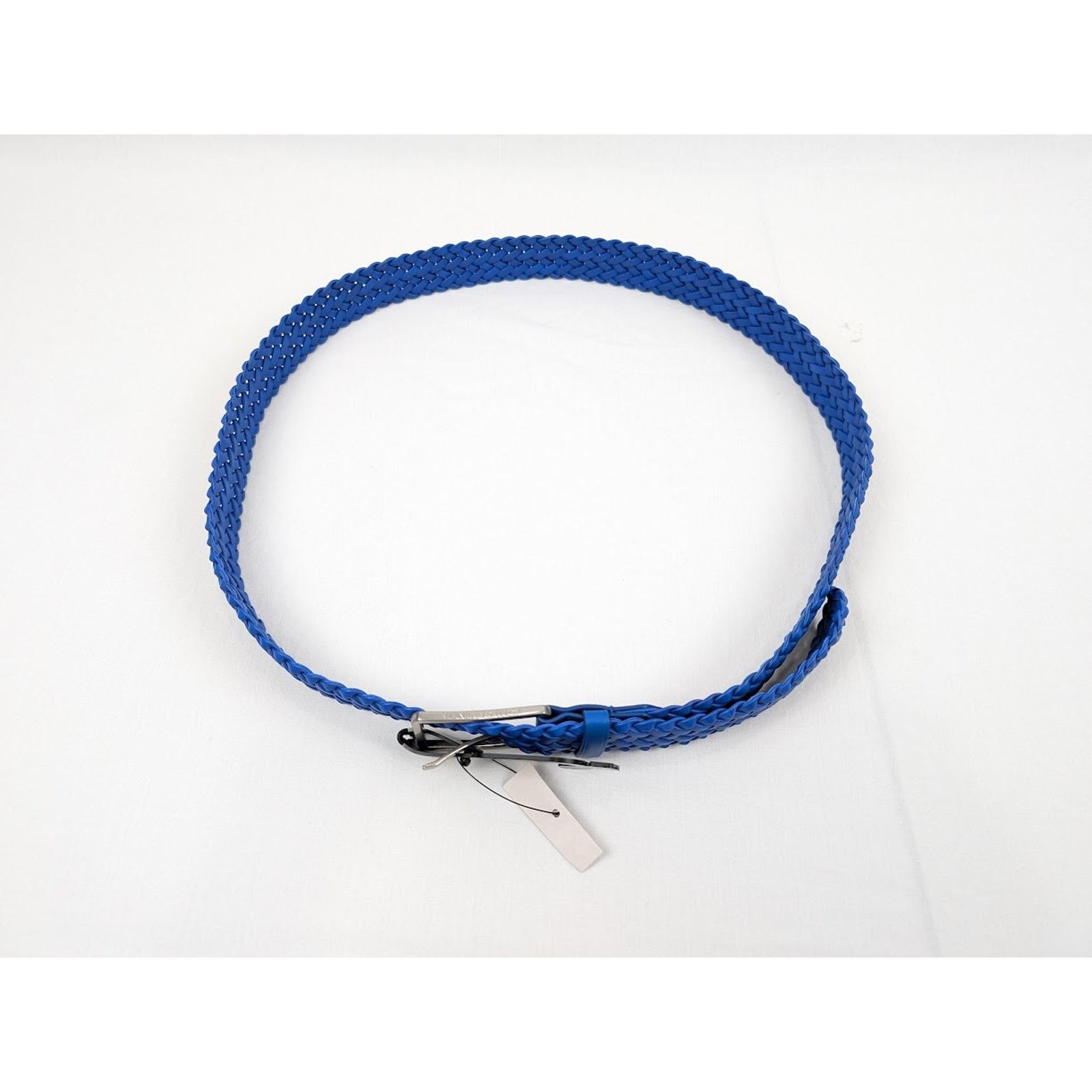 Bottega Veneta o1rshd1 Size: 100 / Nappa Woven Chevron Belt in Blue Size 38 - 13 Thumbnail