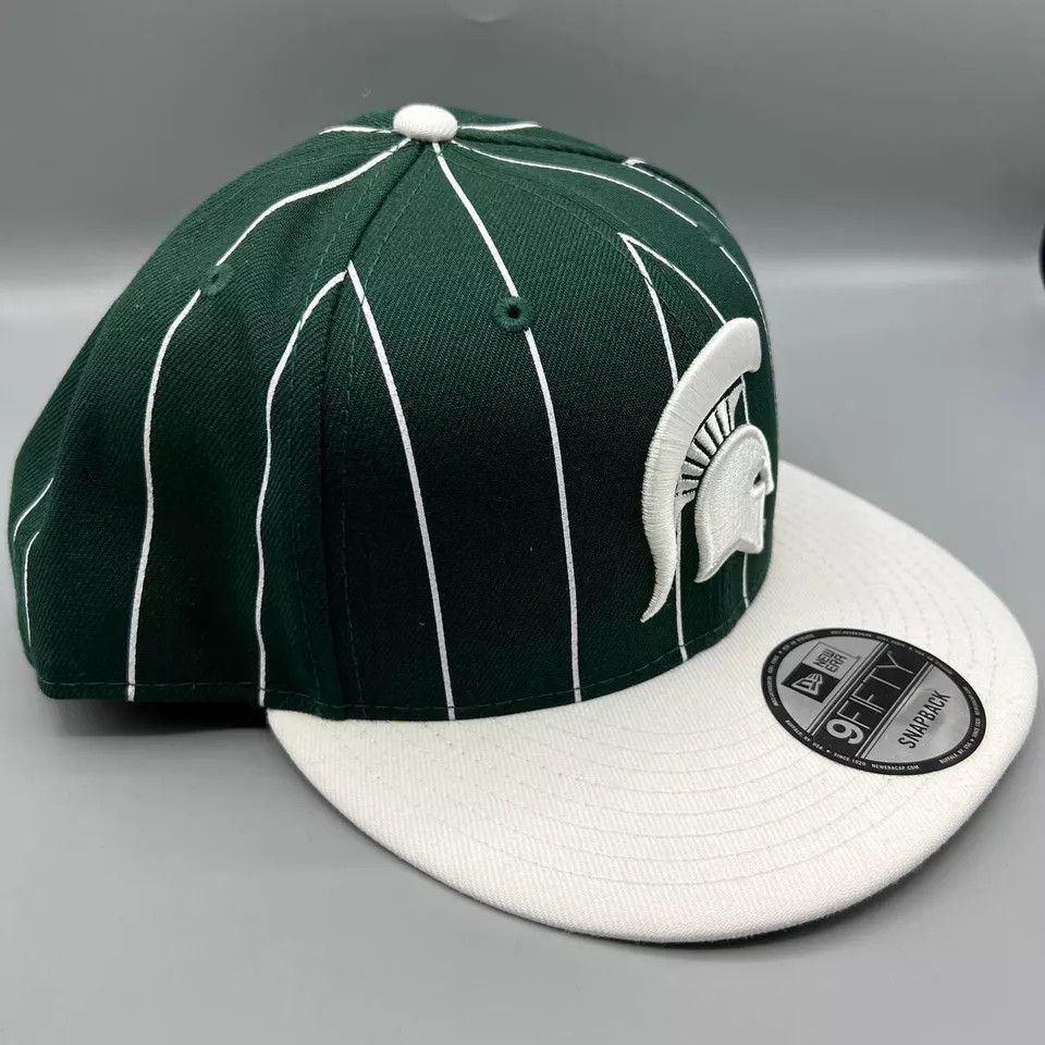 New Era Michigan State Spartans Hat Men Pinstripes 9Fifty New Era Size ONE SIZE - 3 Thumbnail