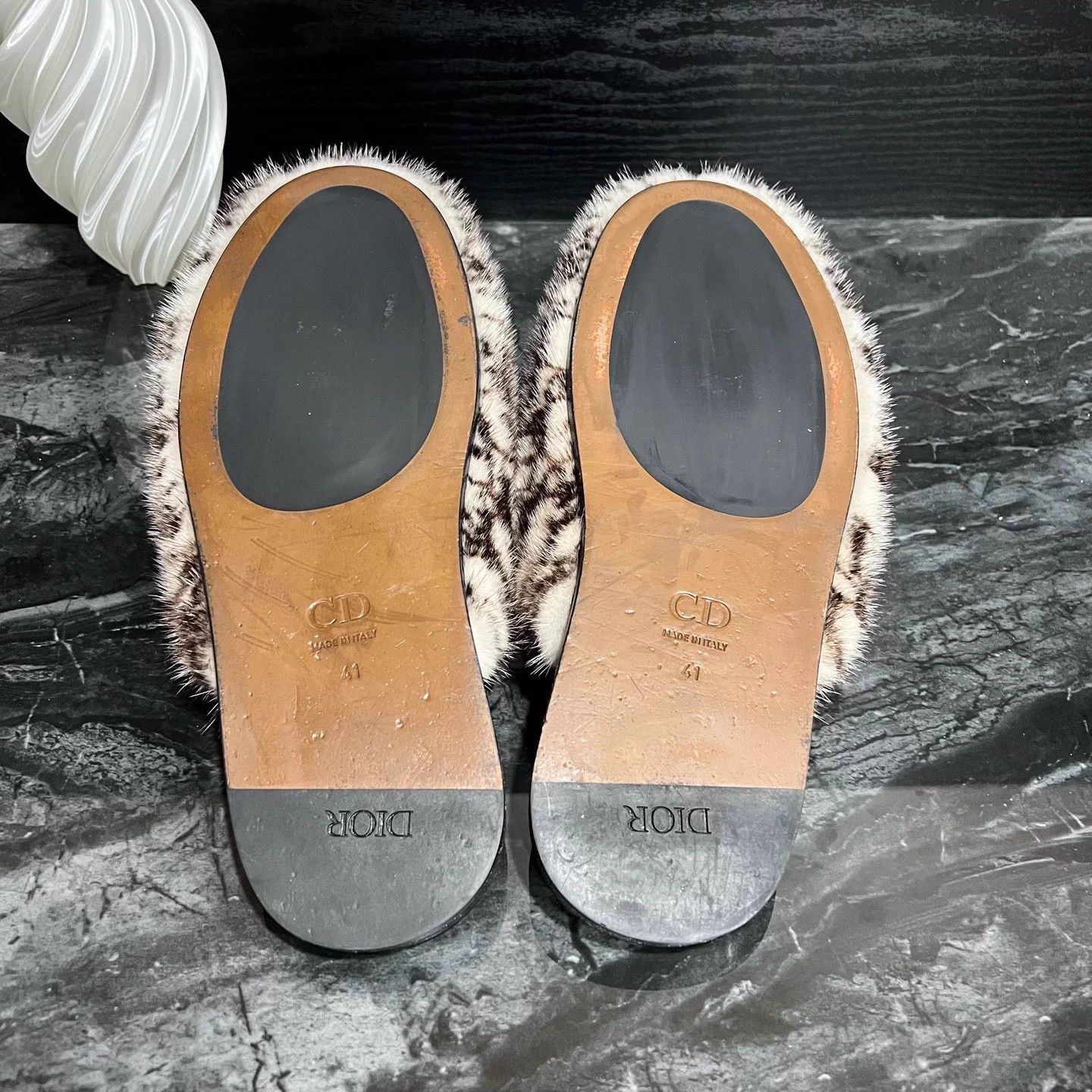 Dior Dior 41 all over print mink slides 98 New 2888 Size US 8 / EU 41 - 6 Thumbnail