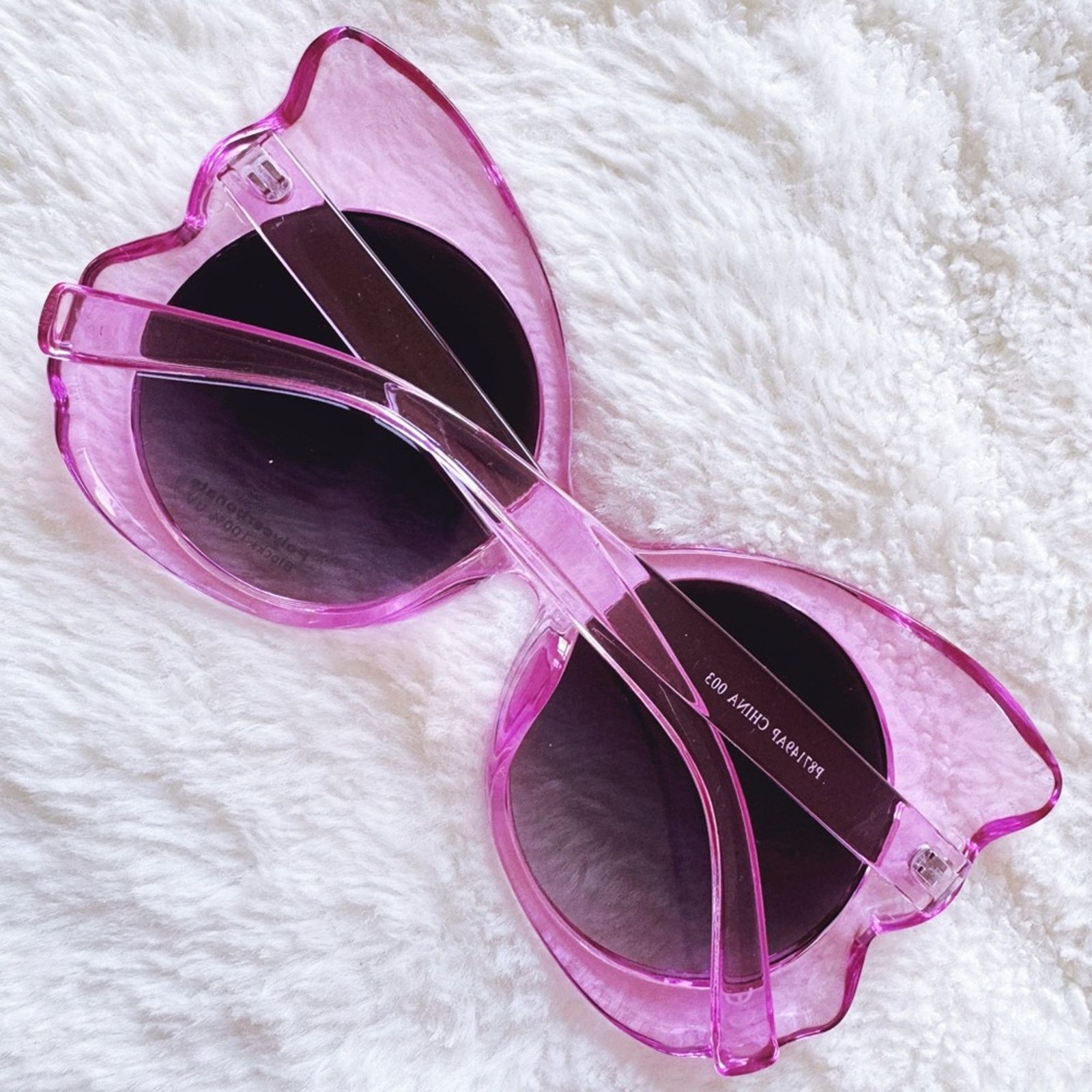 Other Eliza Dark Pink Butterfly-shaped Sunglasses Size ONE SIZE - 12 Thumbnail