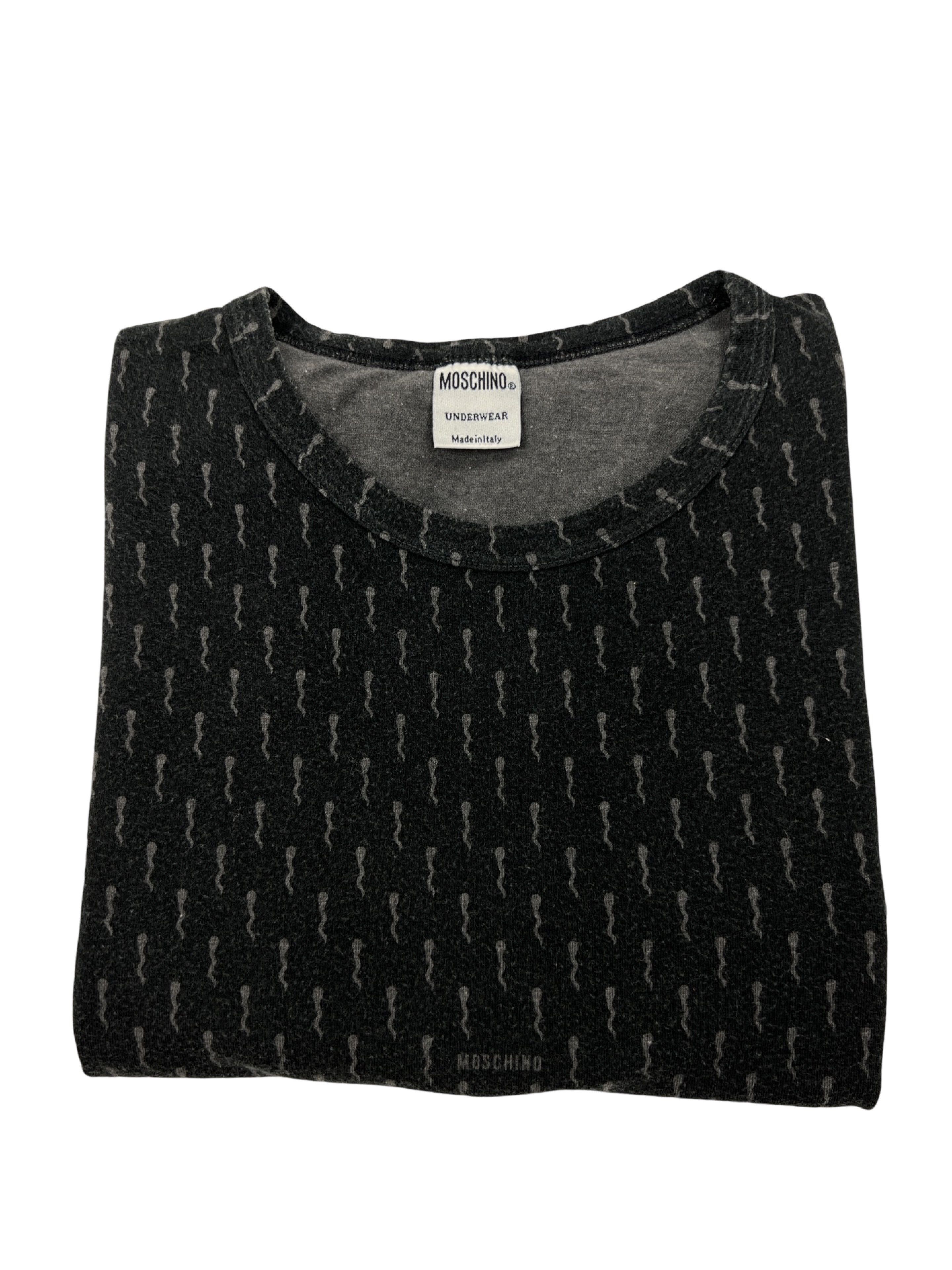 Moschino × Vintage Vintage Moschino Underwear Crazy Pattern Tee Size US S / EU 44-46 / 1 - 1 Thumbnail