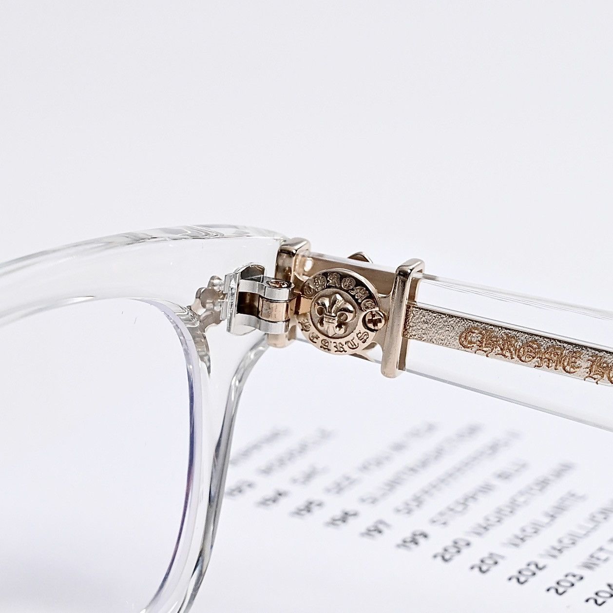 Chrome Hearts CHROME HEARTS GITTIN ANY ?-A CRYSTAL 18K GOLD PLATED GLASSES Size ONE SIZE - 4 Thumbnail