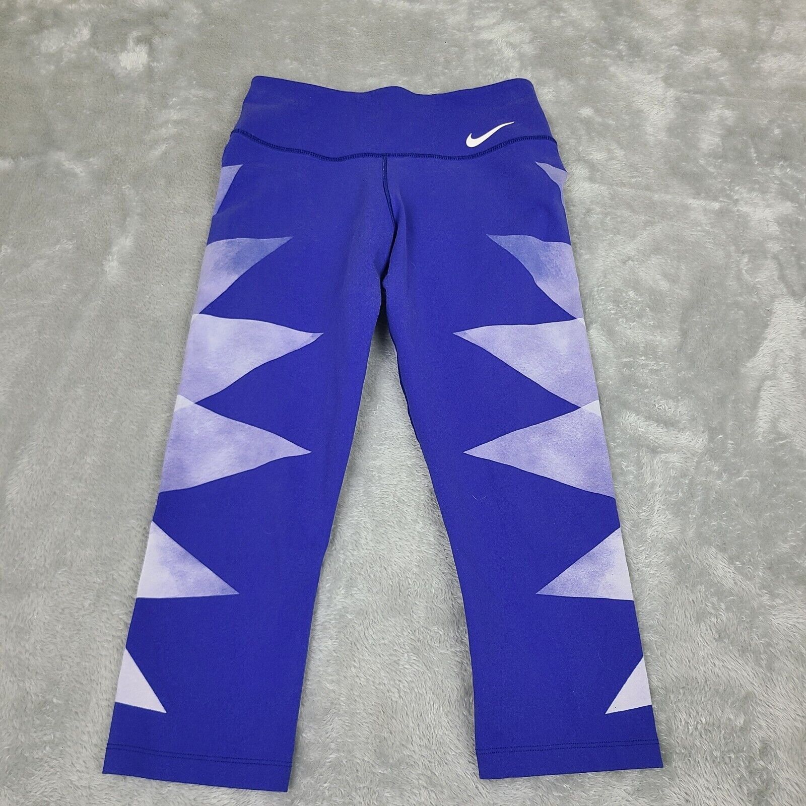 Nike Nike Activewear Leggings Women S Small Blue Geometric Capri Size 28" / US 6 / IT 42 - 1 Thumbnail