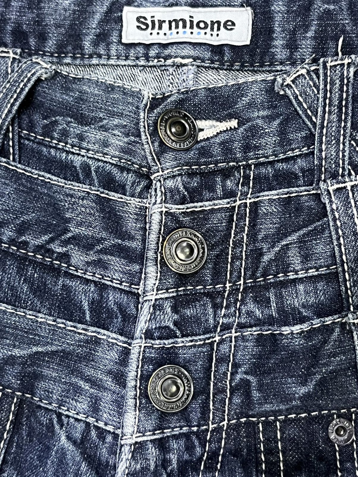 Designer 🔥SIRMIONE Designer Triple Waist Denim Shorts Avant Garde Size US 26 / EU 42 - 3 Thumbnail
