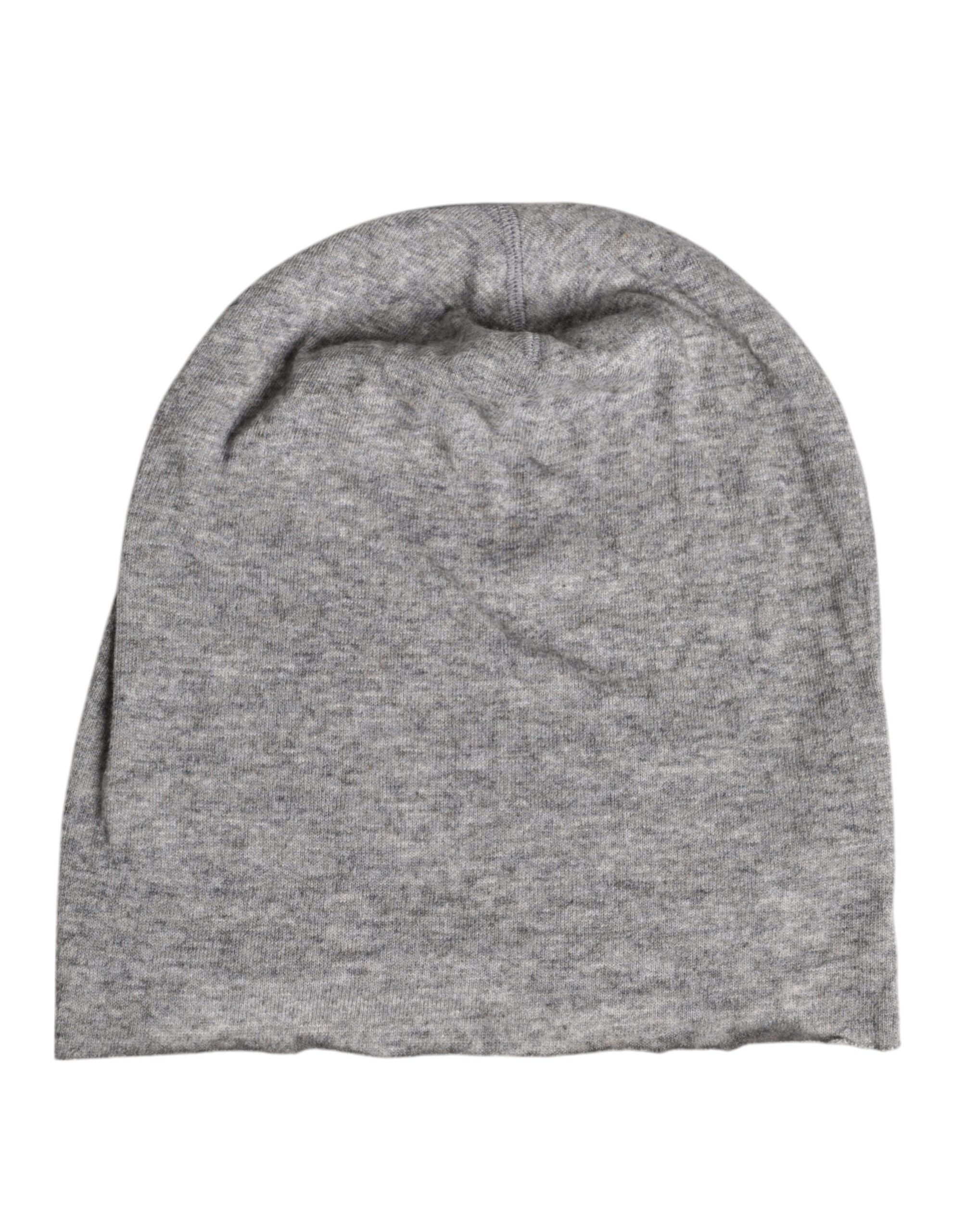 Dolce & Gabbana Gray Viscose Blend Knitted Beanie Men's Cap Size ONE SIZE - 1 Thumbnail