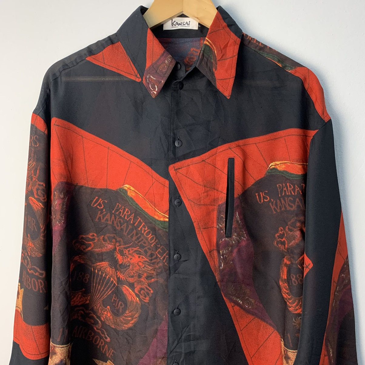 Kansai Yamamoto Kansai Yamamoto Paisley Long Sleeve 80s Military Size US XL / EU 56 / 4 - 11 Thumbnail