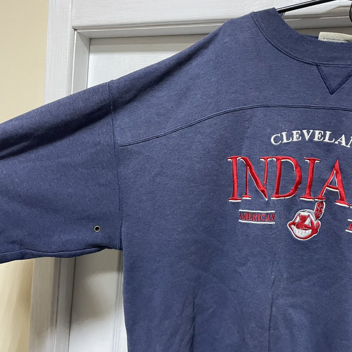 Logo 7 × MLB × Vintage Vintage 90s MLB Cleveland Indians Crewneck Sweatshirt 80s di Size US XL / EU 56 / 4 - 5 Thumbnail