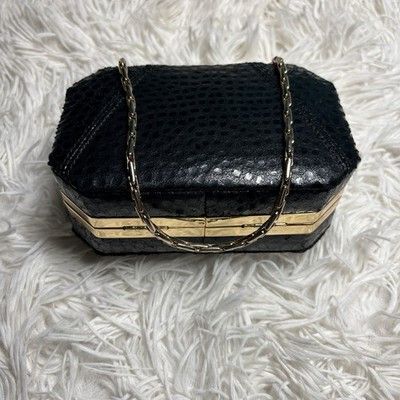 Other RARE Inge Christopher Snake Skin clutch purse Swarovski Cent Size ONE SIZE - 13 Thumbnail