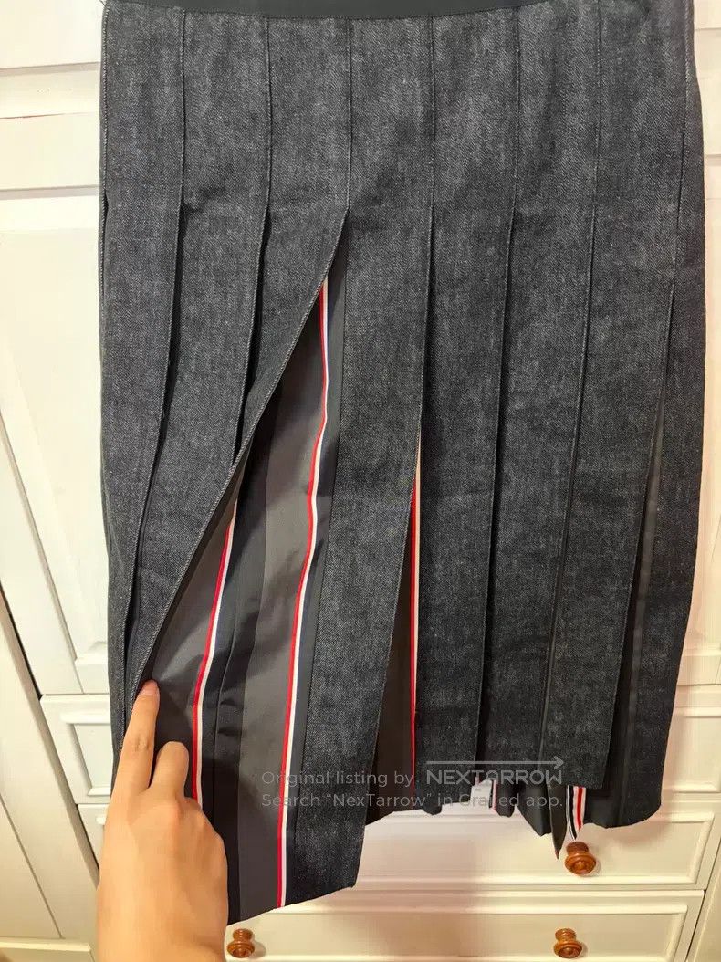 Thom Browne Thom Browne Denim Pleated Skirt Size 27" / US 4 / IT 40 - 2 Thumbnail