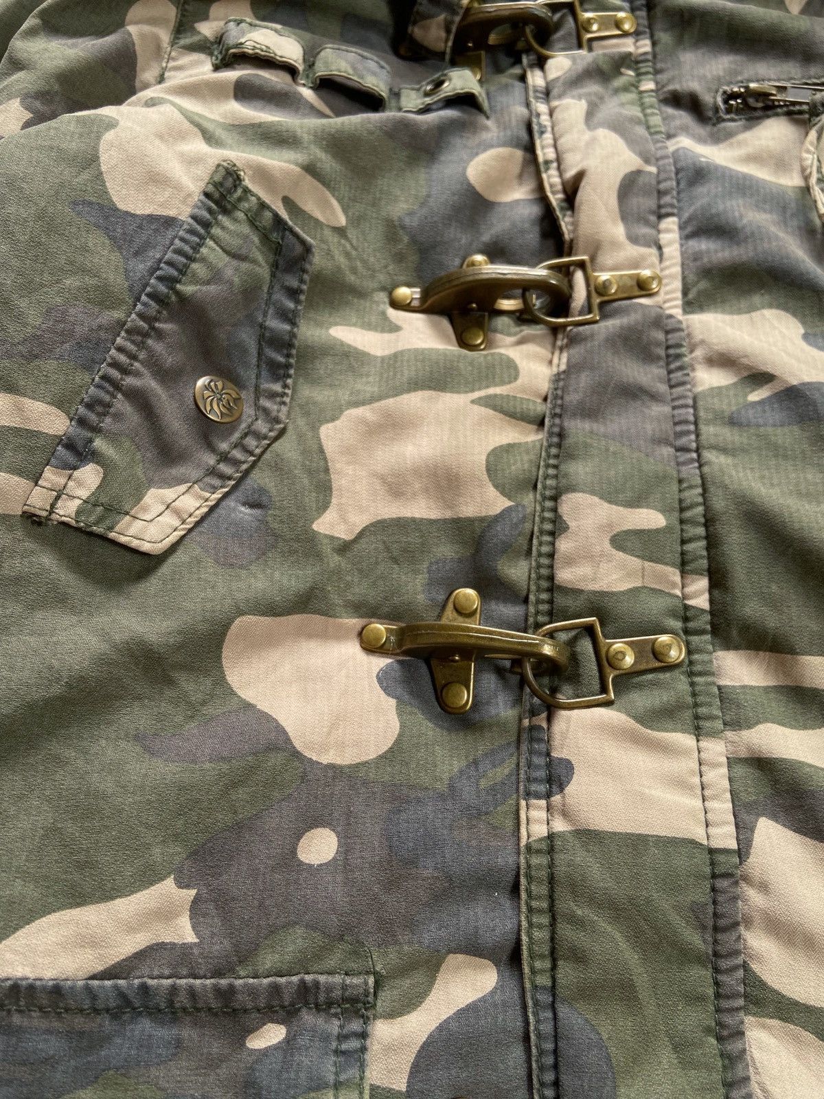 UPPER FREAK FAUX FUR MULTI POCKET ARMY PARKA JACKET