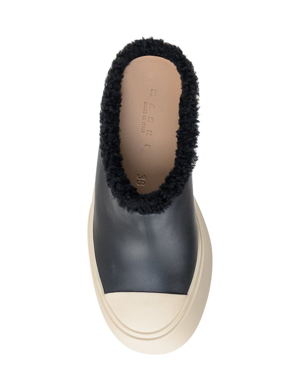 Marni o1s22i1n0525 Pablo Leather & Shearling Clogs in Black Size US 9 / IT 39 - 4 Thumbnail