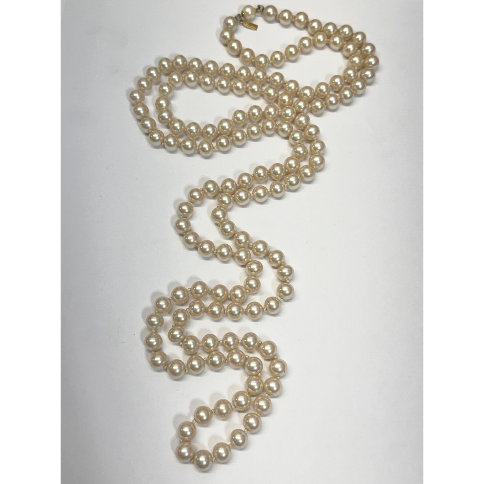 Vintage Marvella vintage faux pearl 52" beaded long necklace Size ONE SIZE - 3 Thumbnail
