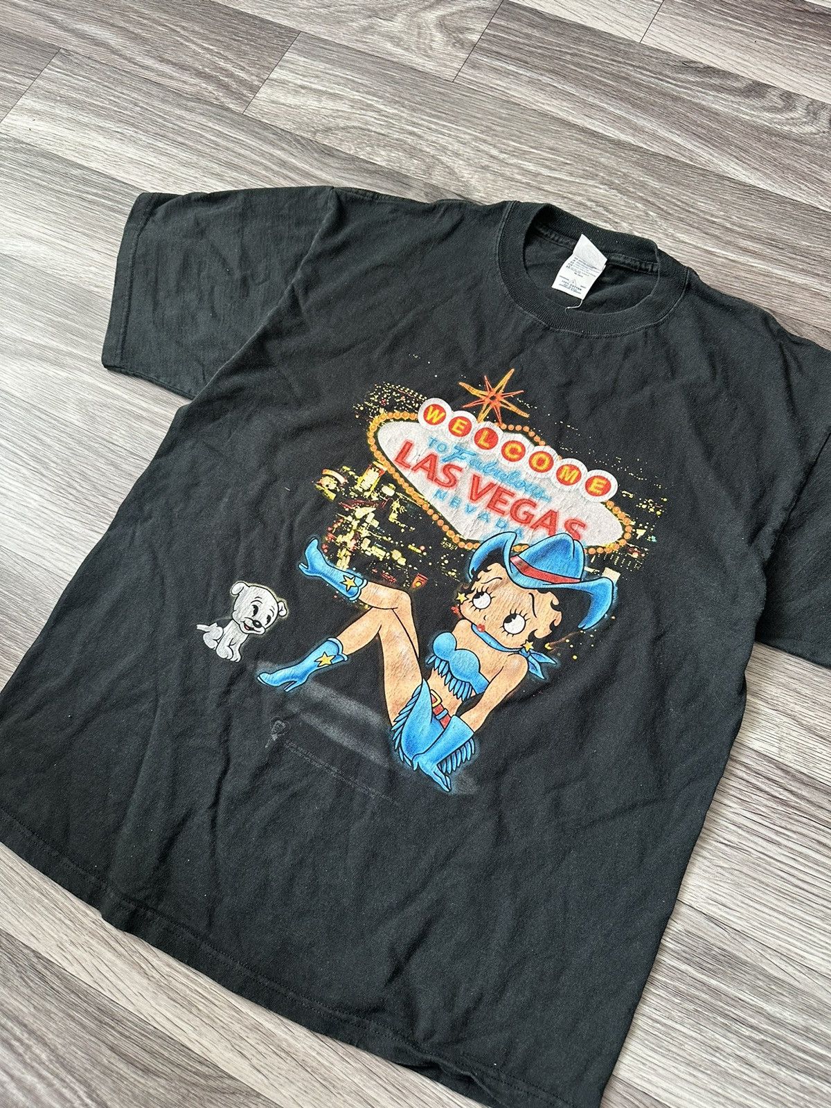 Cartoon Network 2001 Vintage Betty Boop Welcome To Las Vegas T-Shirt hype y2 Size US L / EU 52-54 / 3 - 2 Thumbnail