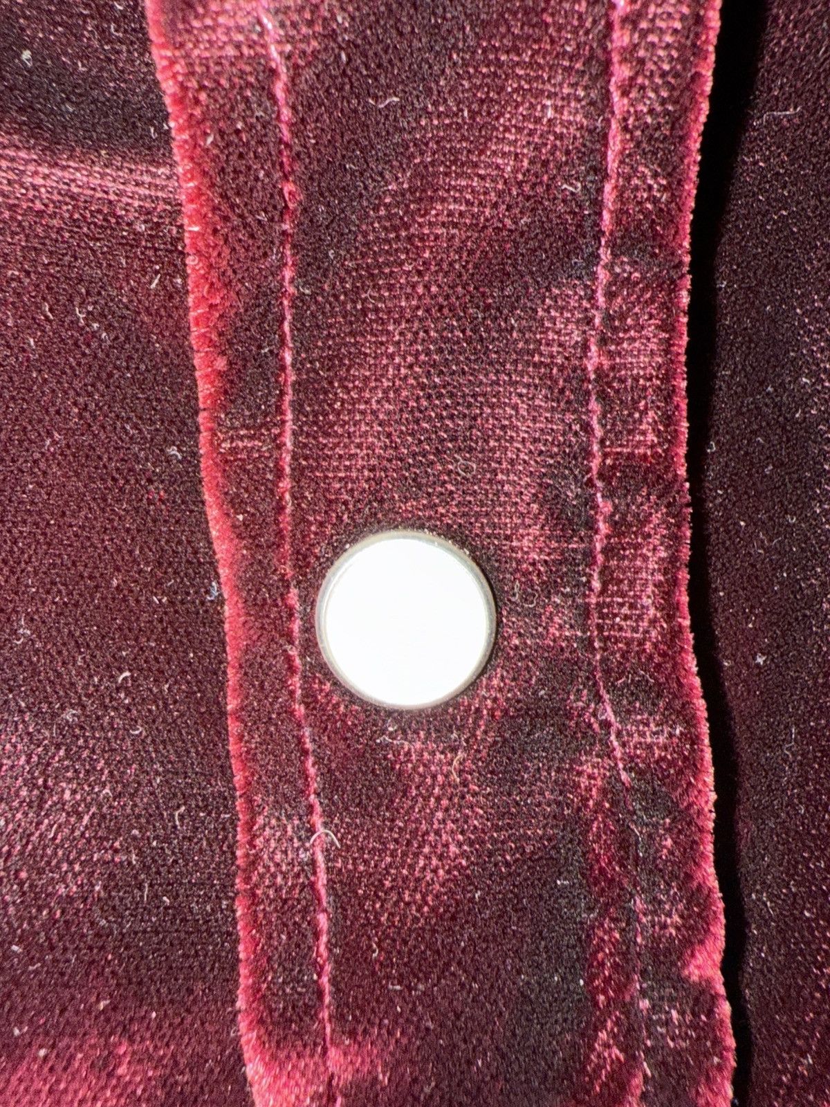 Saint Laurent Paris S/S20 Velvet Gradient Deep Maroon Pearl Shirt *Sample* Size US M / EU 48-50 / 2 - 3 Thumbnail