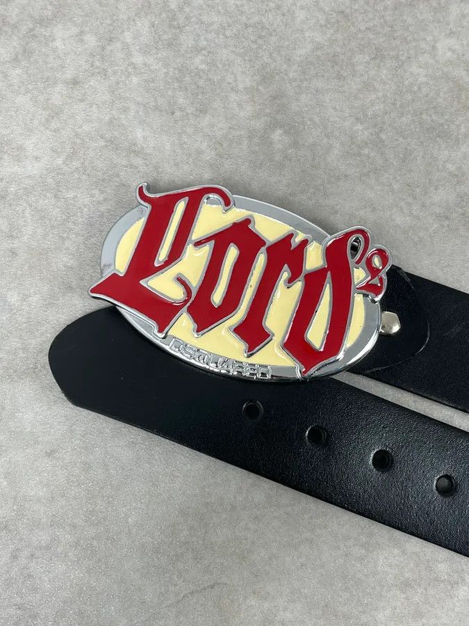 Dsquared2 Dsquared2 Lord Black Leather Cowboy Logo Belt Size ONE SIZE - 5 Thumbnail