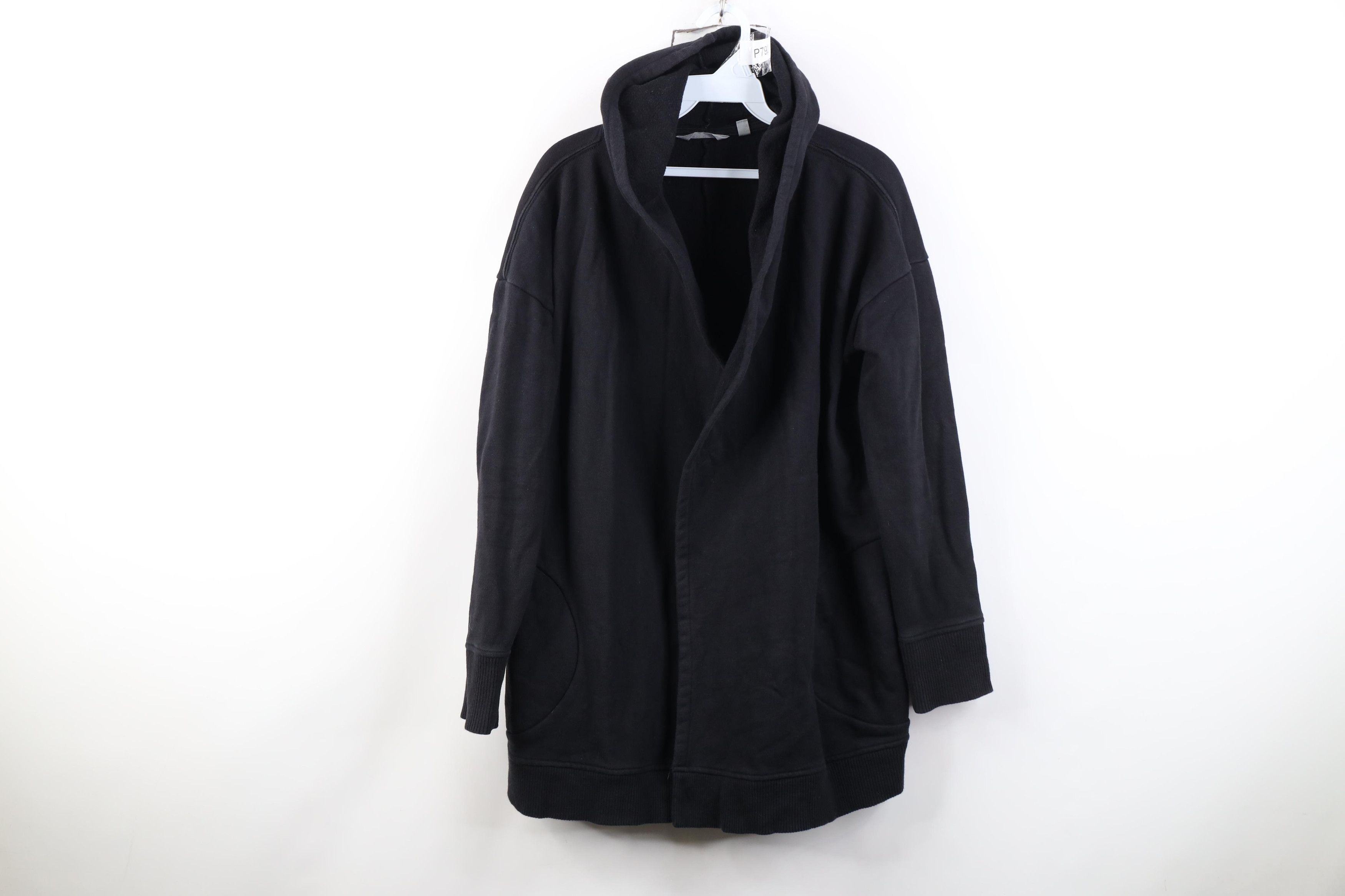 Athleta Athleta Prajna Wrap Open Front Hoodie Sweatshirt Black Size S / US 4 / IT 40 - 1 Thumbnail