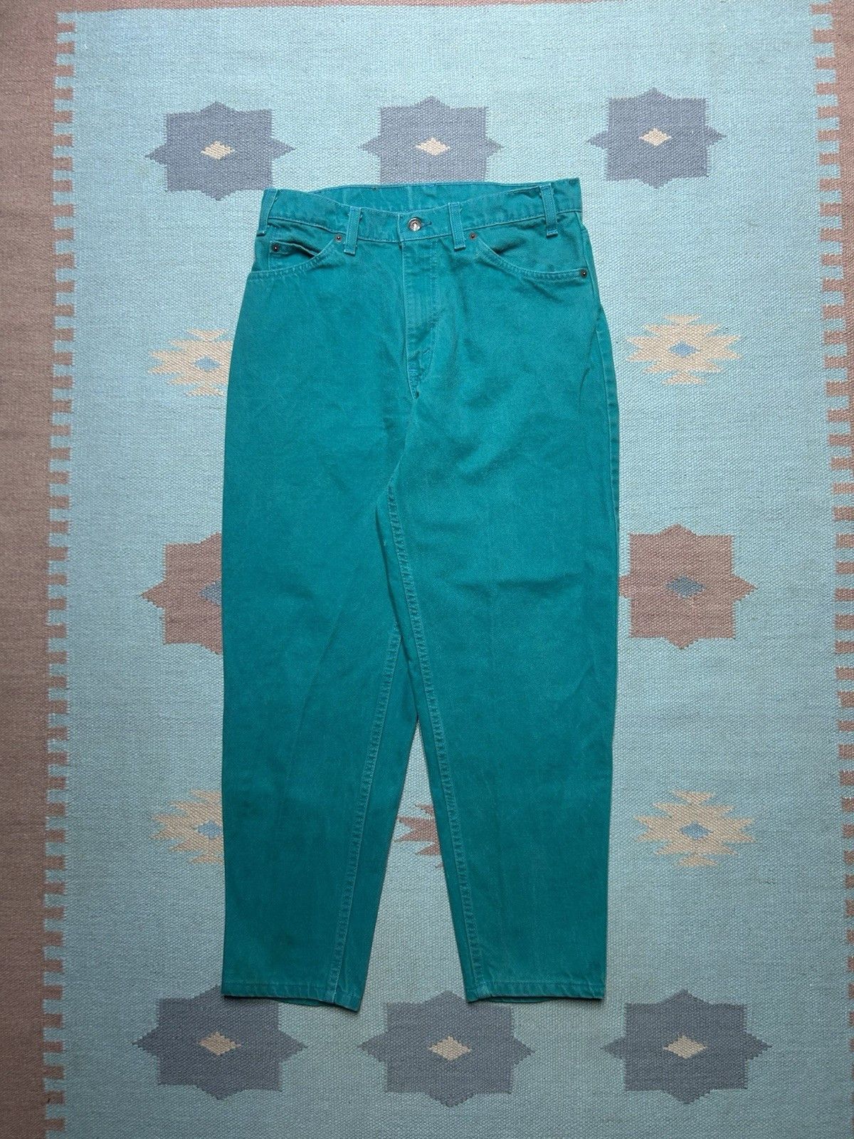 Vintage Vintage 90s Levi’s 560 jeans turquoise teal skater USA 31x29 Size US 31 - 6 Thumbnail
