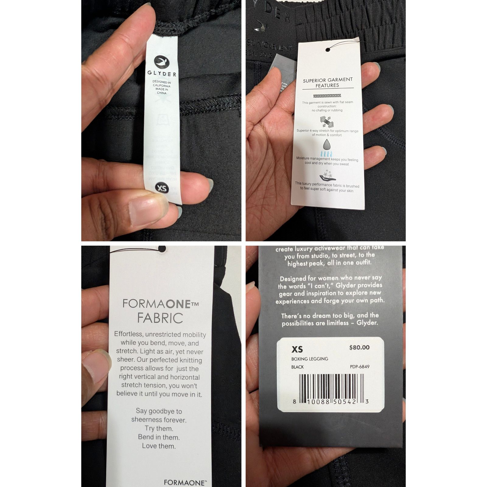 Other Glyder FormaOne Fabric Boxing Legging Black Women’s Size XS Size 27" / US 4 / IT 40 - 4 Thumbnail