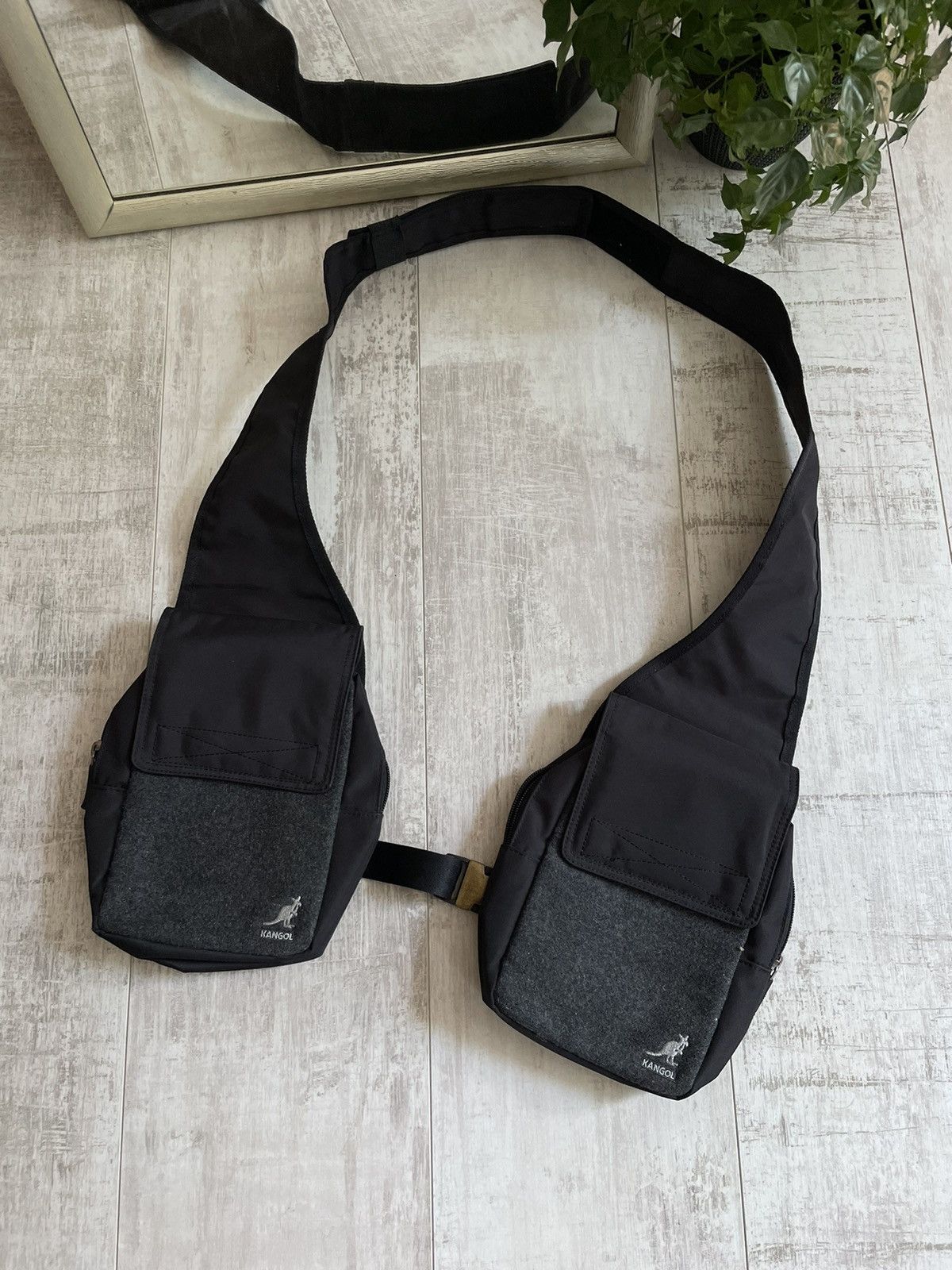 Kangol Kangol Double Bag Japan Style Y2K Black RARE Size ONE SIZE - 1 Thumbnail