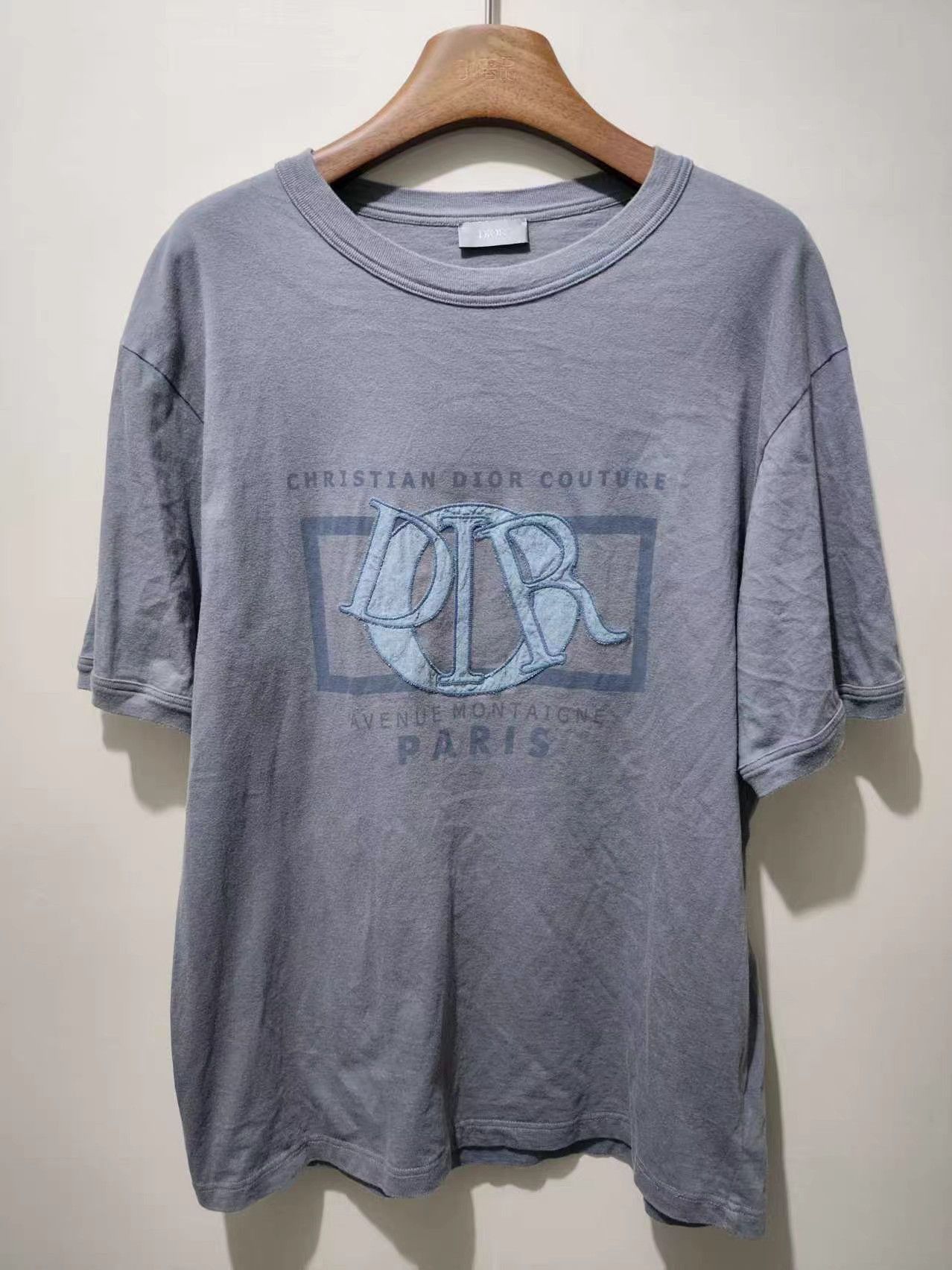 Dior Gray Short Sleeve Graphic T-Shirt Size US M / EU 48-50 / 2 - 1 Thumbnail
