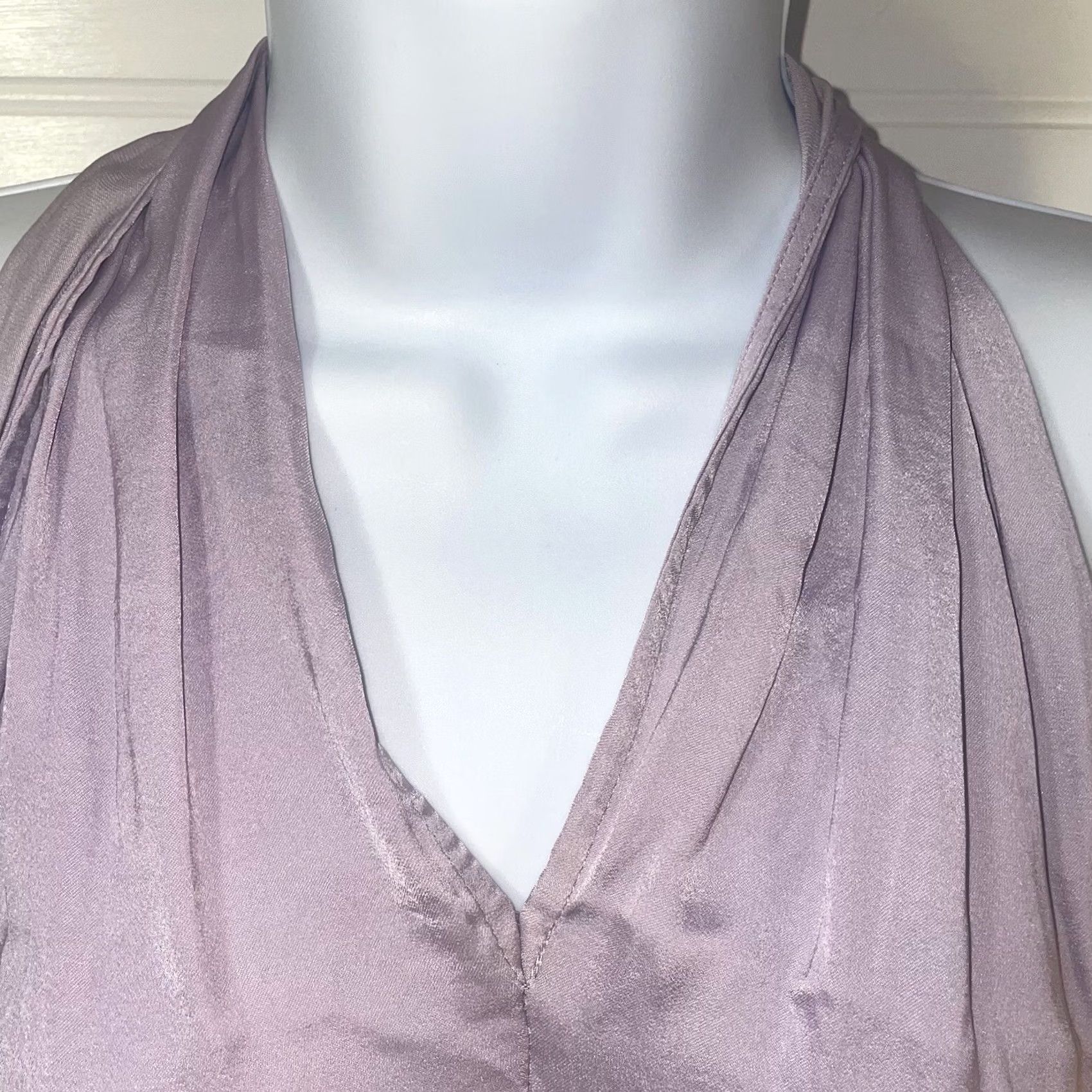 Banana Republic Banana Republic Sleeveless Tie Neck Blouse Women Small Lavender NWT New Size S / US 4 / IT 40 - 7 Thumbnail