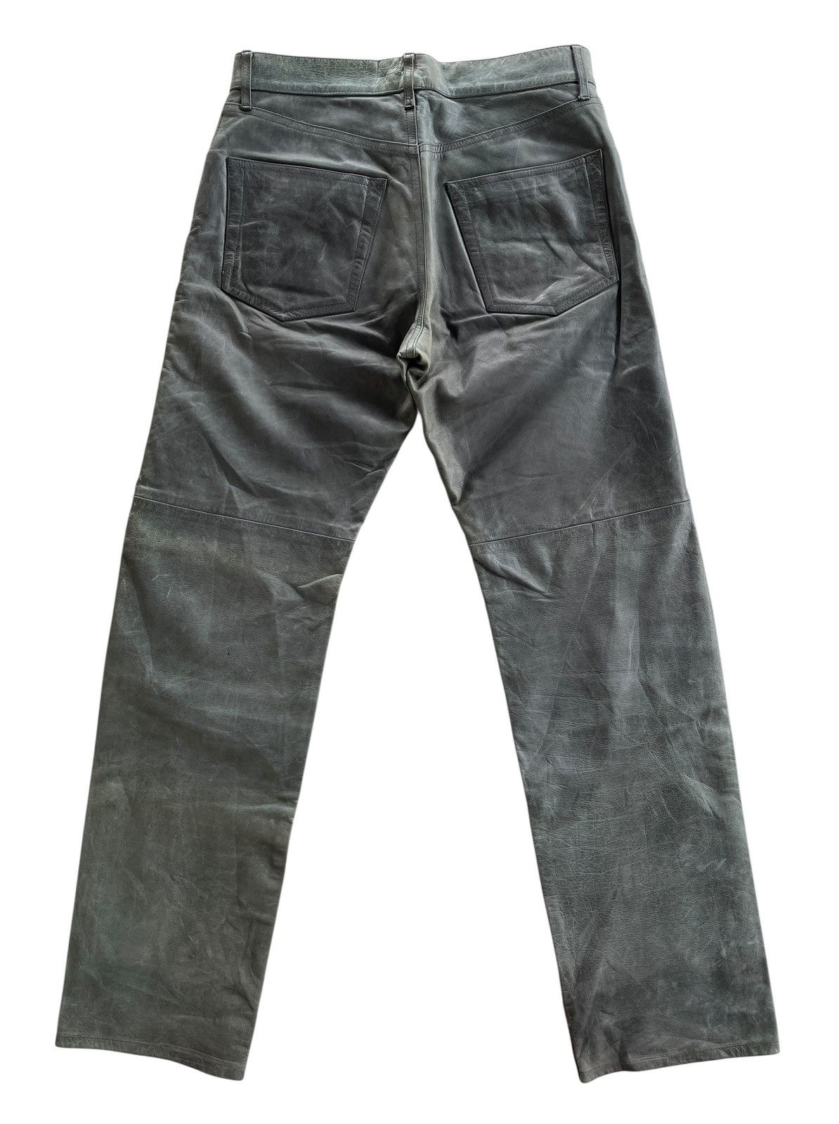 PPFM PPFM Dirty Green Leather Pants Size US 30 / EU 46 - 6 Thumbnail