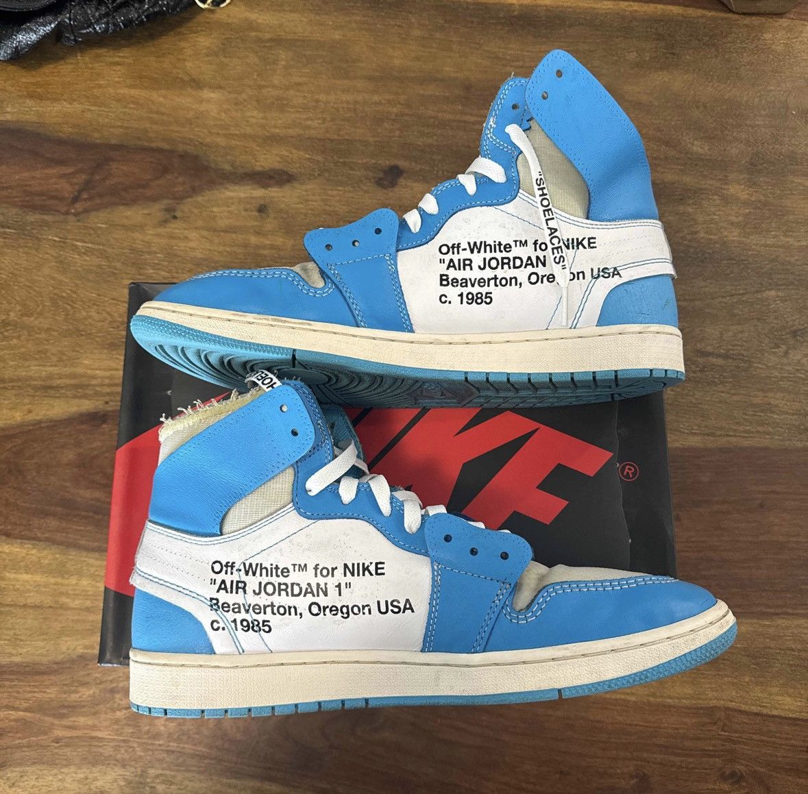 Jordan Brand × Off-White Jordan 1 Off-White UNC Size 12 Size US 12 / EU 45 - 2 Thumbnail