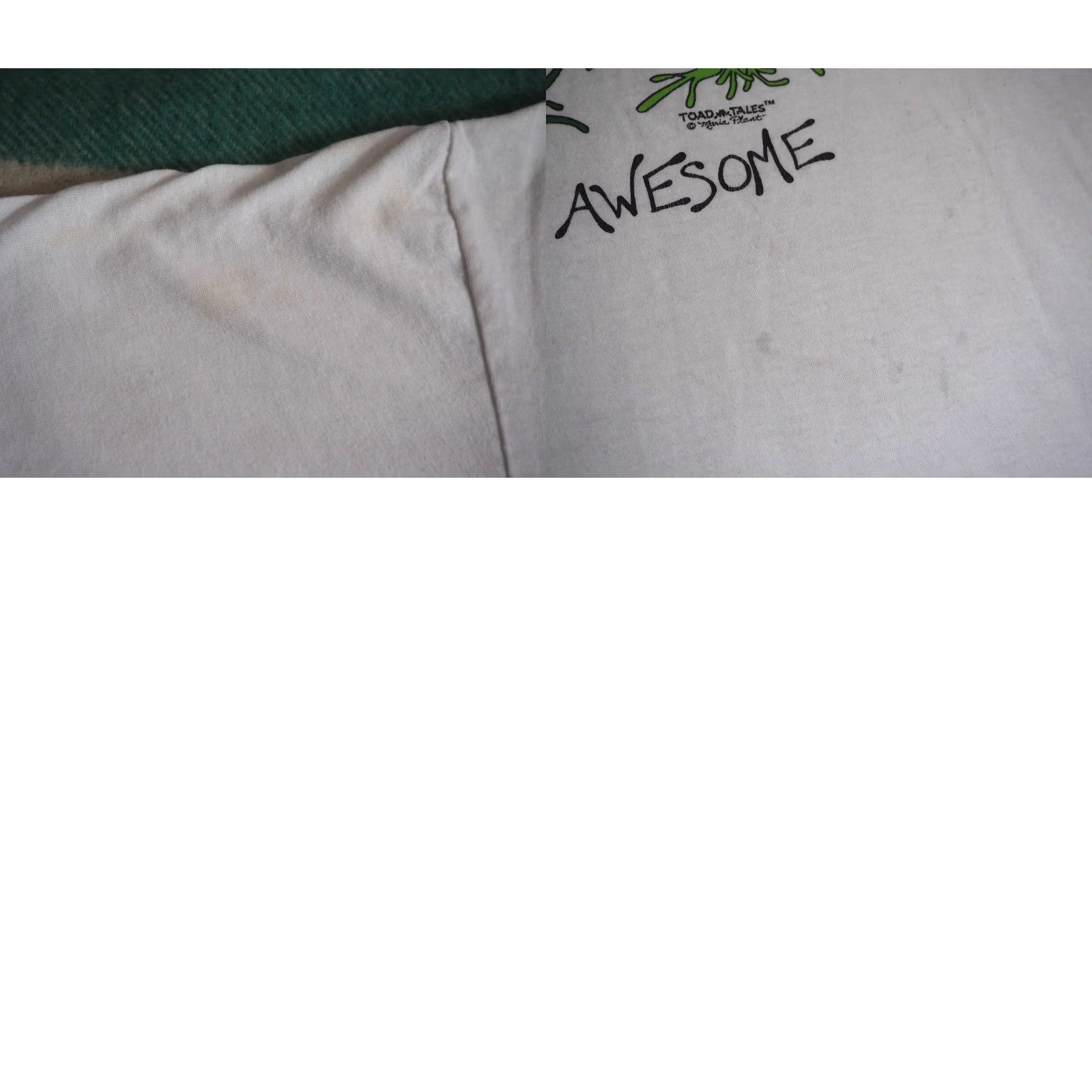 Vintage VTG 90s Oneita Toad Tales Toadily Frog Nature Joke Art White Tee T-Shirt XL Unisex Graphic Cotton Blend Short Sleeve XS? Size US XL / EU 56 / 4 - 8 Thumbnail