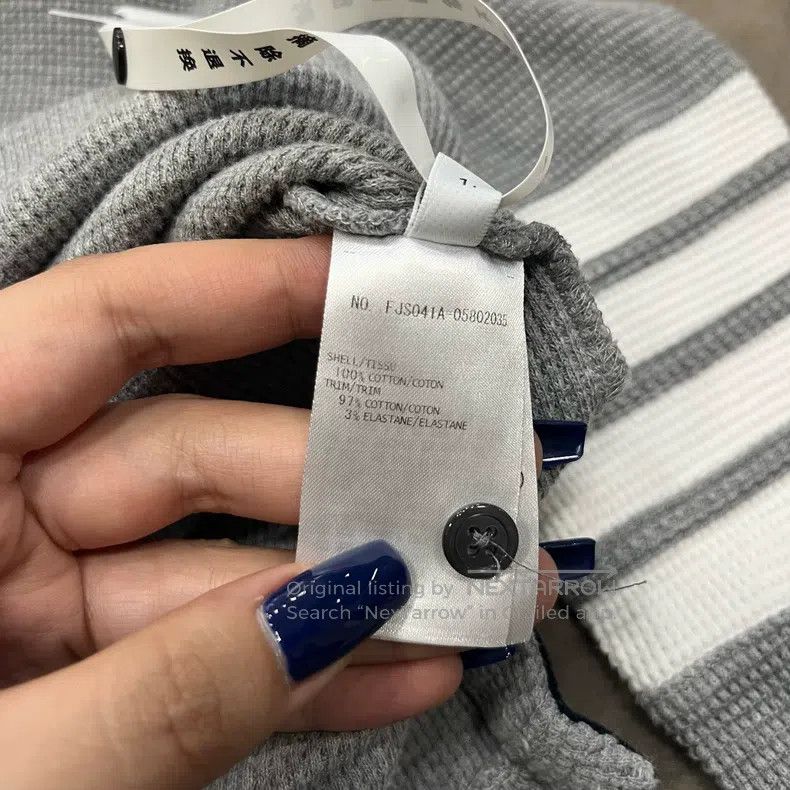 Thom Browne Thom Browne Gray Waffle High Neck Hoodie Size US XXS / EU 40 - 4 Thumbnail