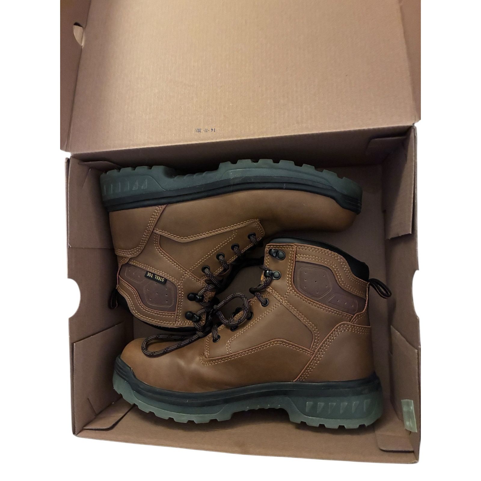 BRAHMIN Brahmans Steel Toe Work Boots Size US 7 / EU 40 - 2 Thumbnail
