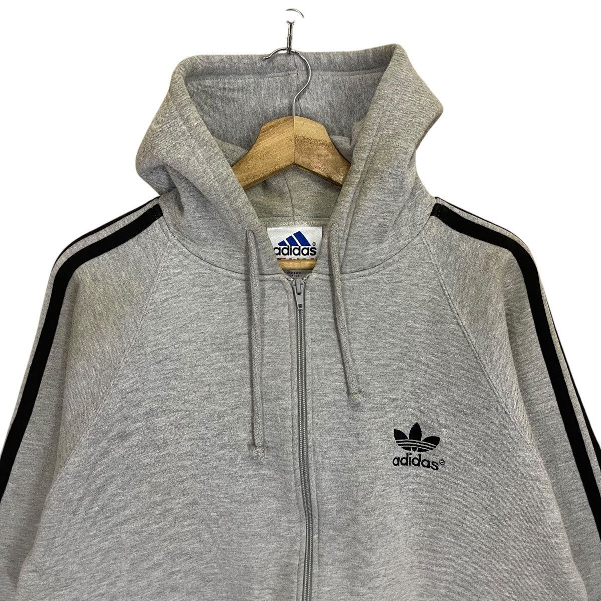 Adidas Vintage 90s Adidas Small Logo Zipper Hoodie Size US S / EU 44-46 / 1 - 4 Thumbnail