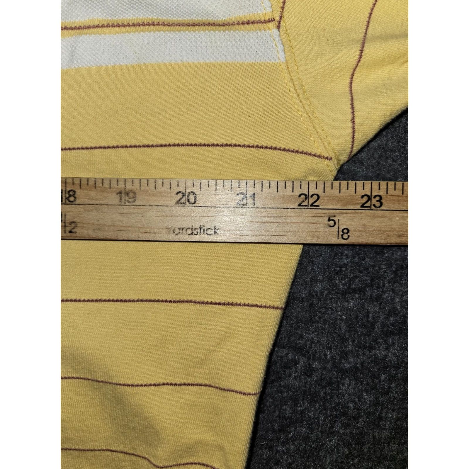 Ralph Lauren VINTAGE Chaps Ralph Lauren Polo Shirt Mens Large Yellow Striped 90s Preppy Polo Shirt 90s Mens Size US L / EU 52-54 / 3 - 3 Thumbnail