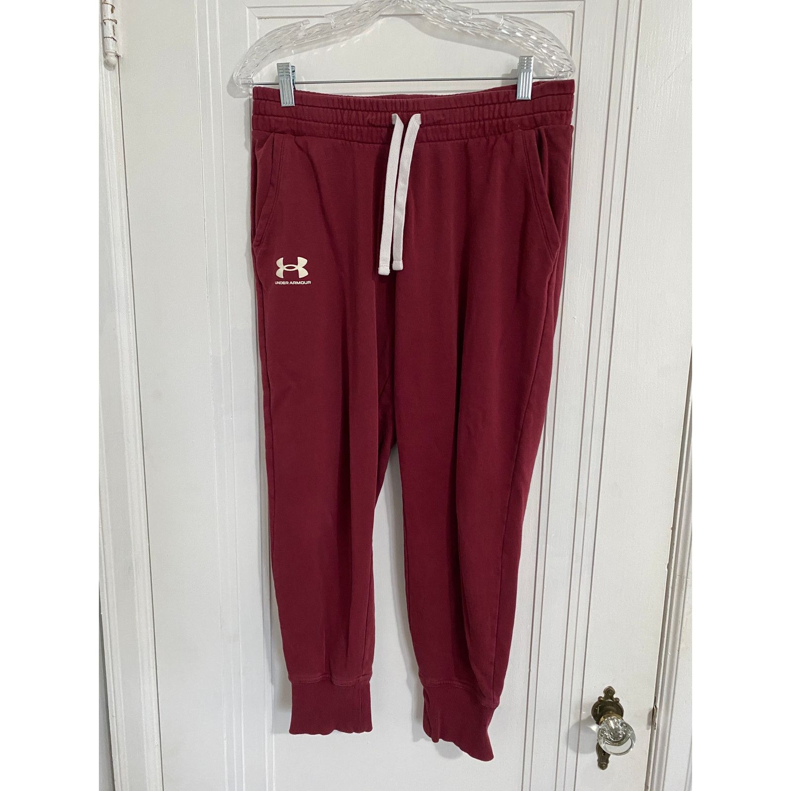 Red under armour sweatpants hotsell
