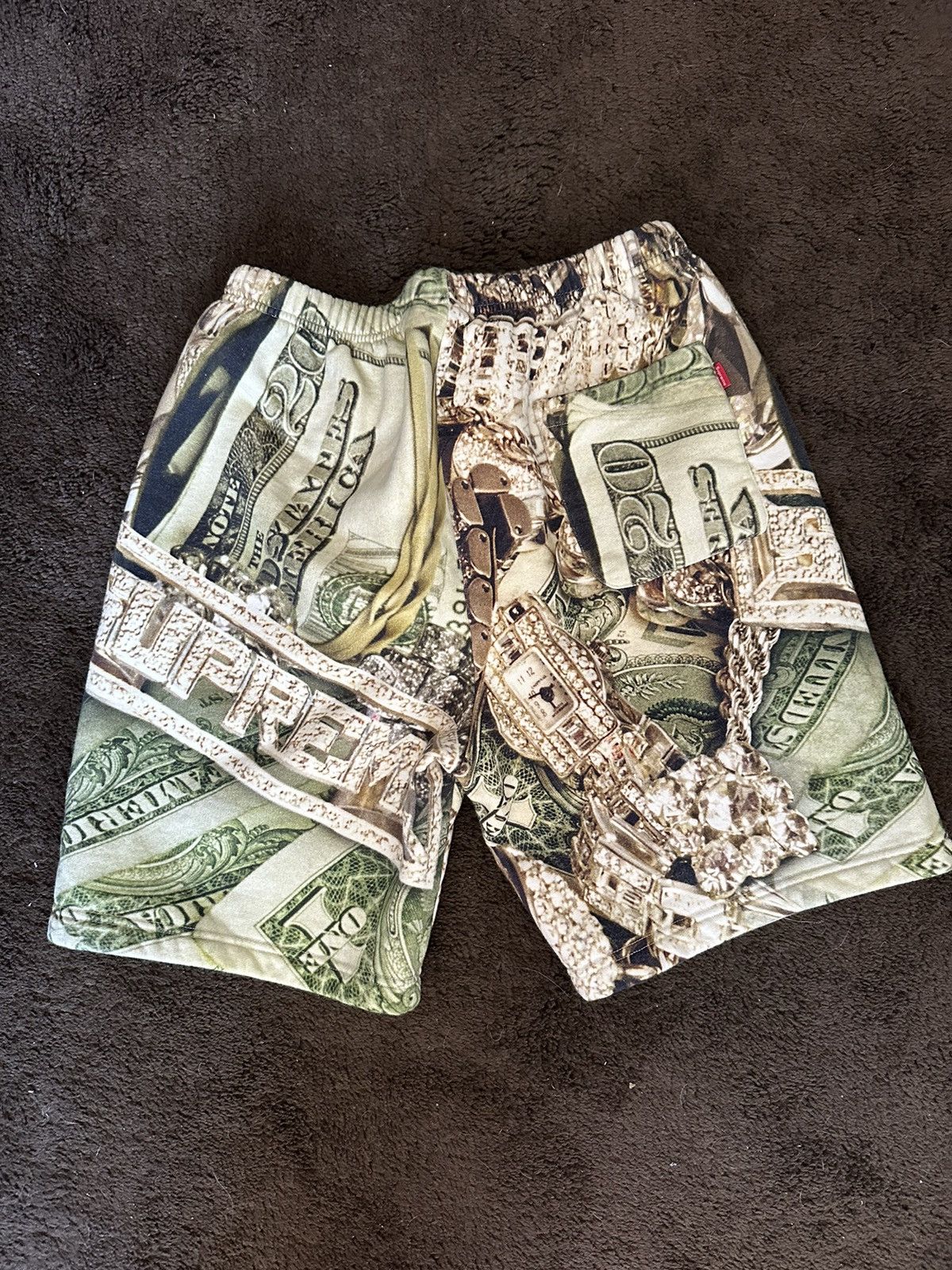 image of Supreme Bling Shorts in Green, Men's (Size 33)