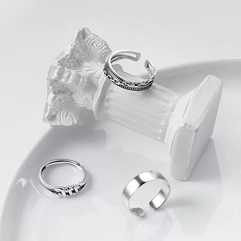Jewelry Vintage Jewelry Rings Open Size Chrome Ring (Size 7-13) Size ONE SIZE - 2 Thumbnail