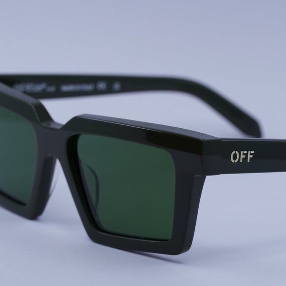 Off-White Off-White OERI142 WINDSOR 5655 Sunglasses Green Square Frame Size ONE SIZE - 4 Thumbnail