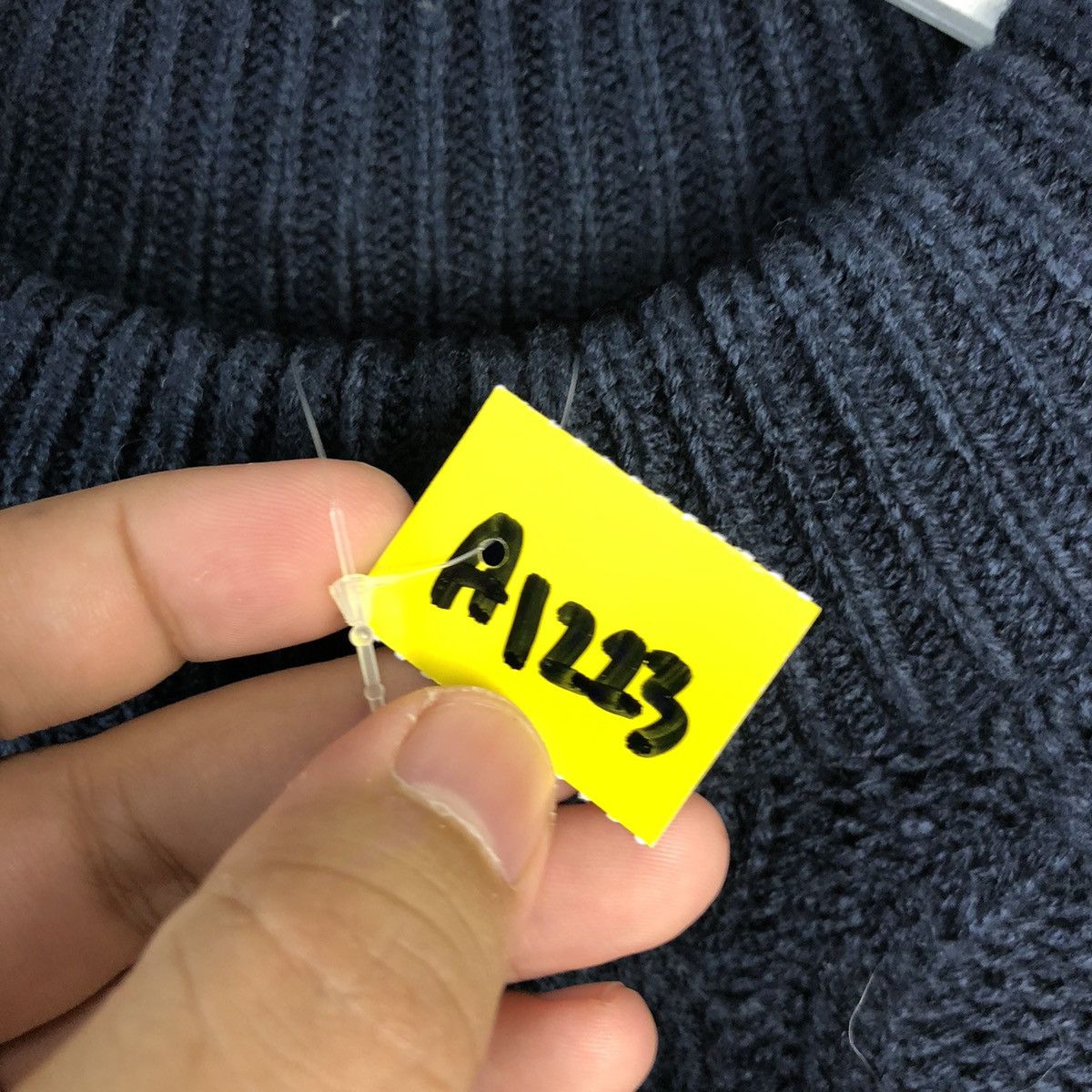 Homespun Knitwear × Japanese Brand Earth Music Econology Dark Blue cable Knitwear #A1223 Size US S / EU 44-46 / 1 - 10 Thumbnail